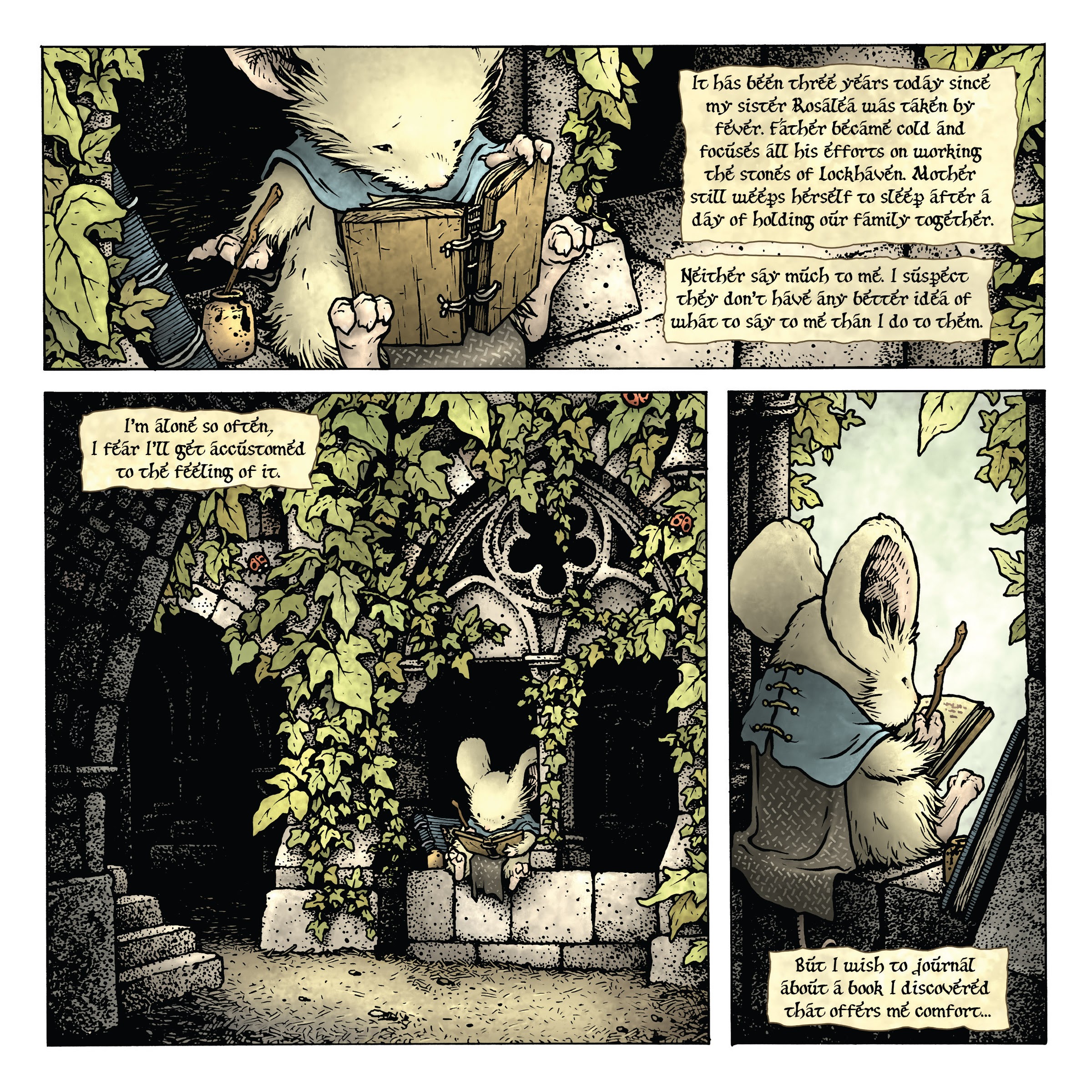 Read online Mouse Guard: The Owlhen Caregiver comic -  Issue #1 - 13