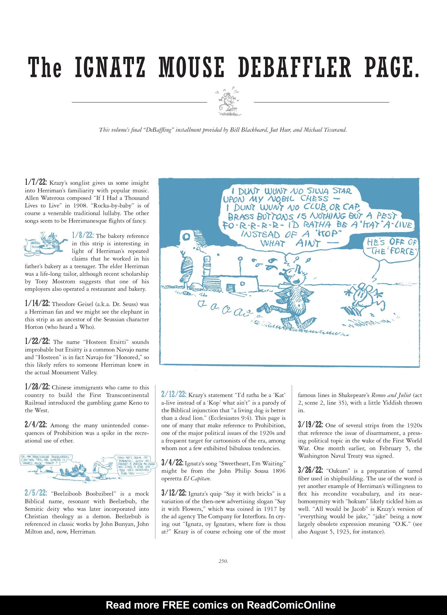 Read online Krazy & Ignatz comic -  Issue # TPB 3 - 250