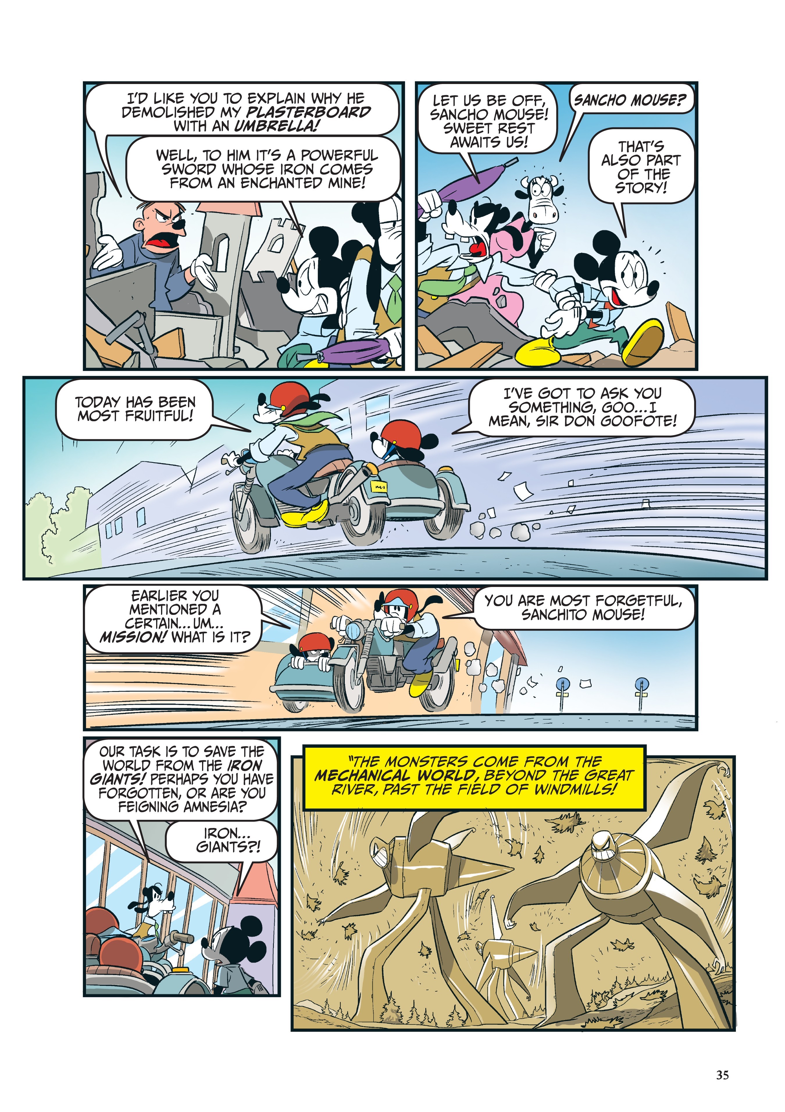 Read online Disney Don Quixote, Starring Goofy and Mickey Mouse comic -  Issue # TPB - 36