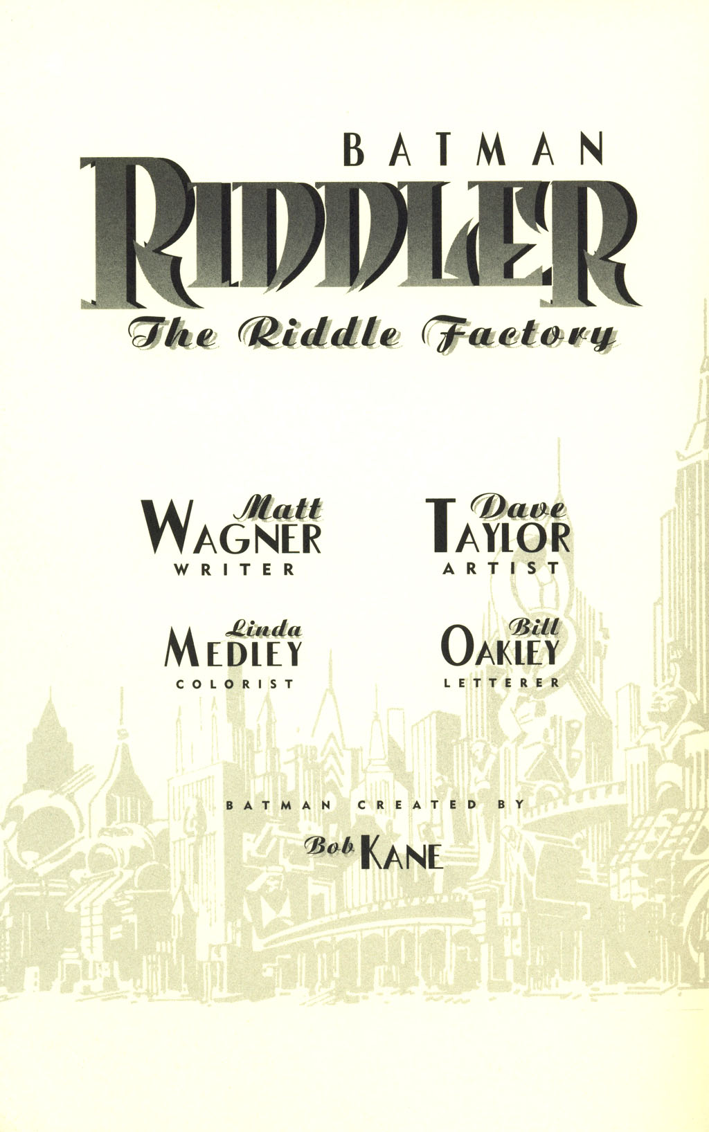 Read online Batman: Riddler - The Riddle Factory comic - Issue # Full