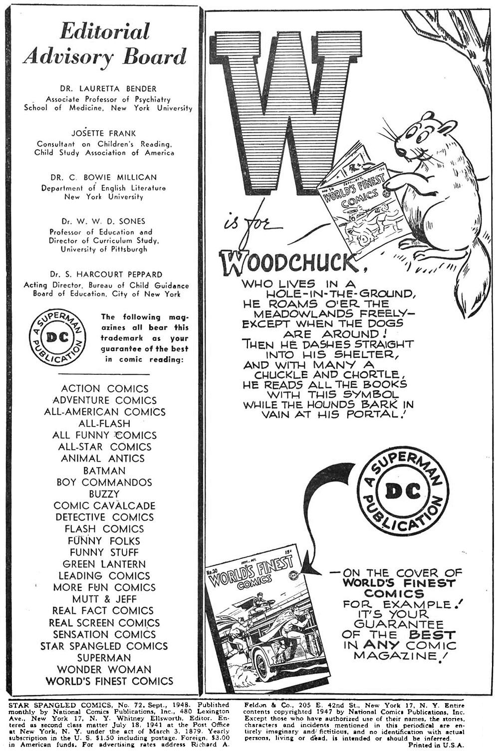 Read online Star Spangled Comics comic -  Issue #72 - 2