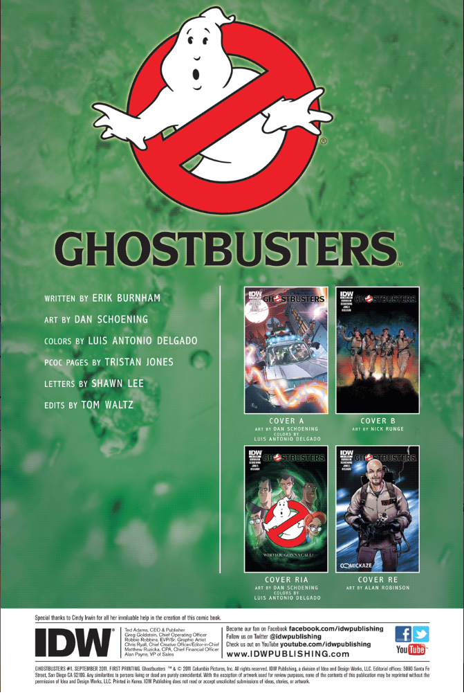 Read online Ghostbusters (2011) comic -  Issue #1 - 2