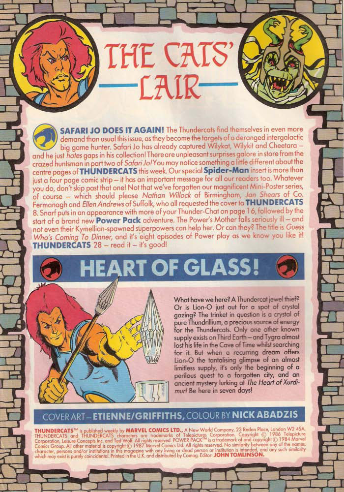 Read online ThunderCats (1987) comic -  Issue #28 - 2
