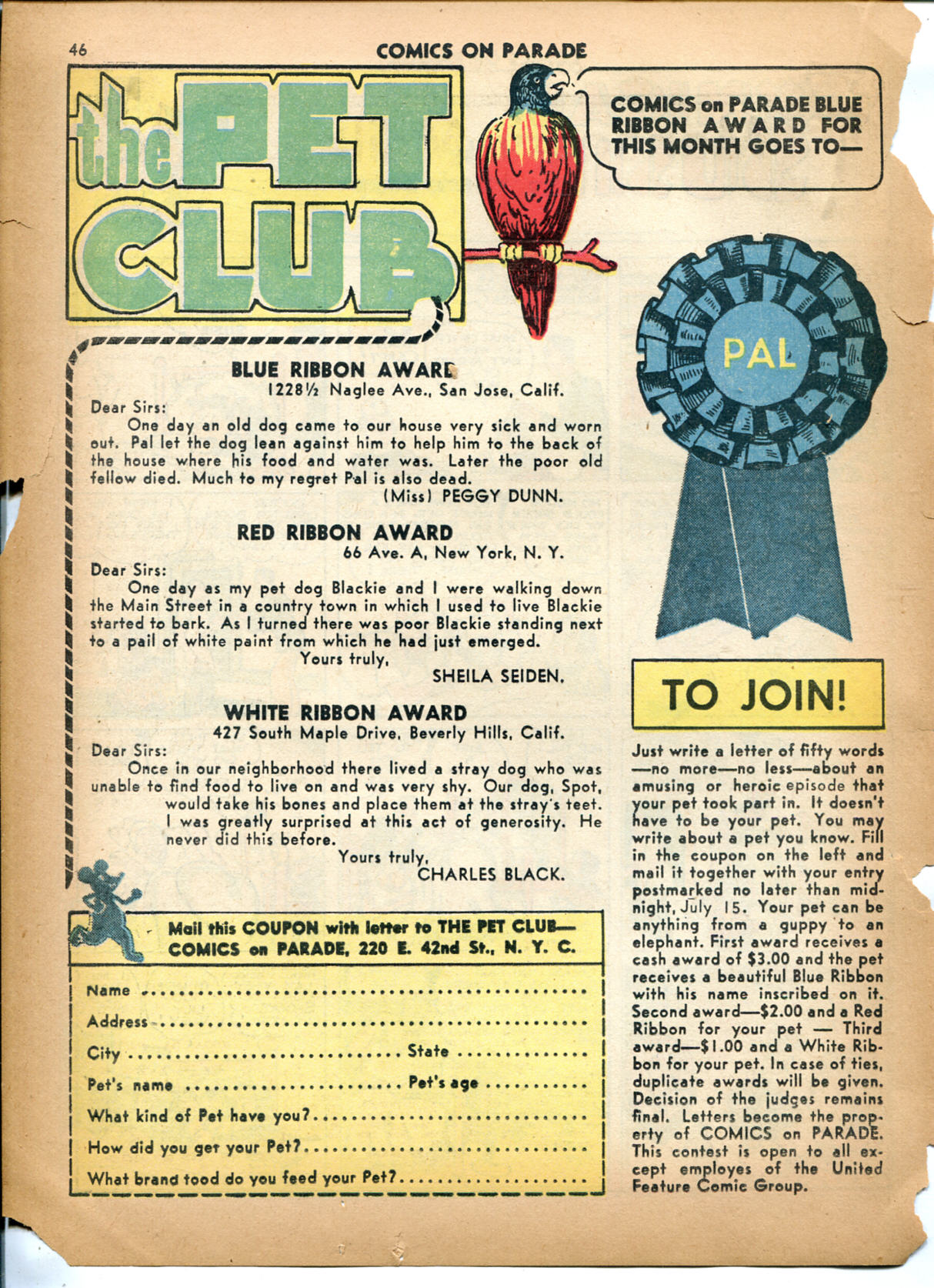 Read online Comics on Parade comic -  Issue #16 - 36