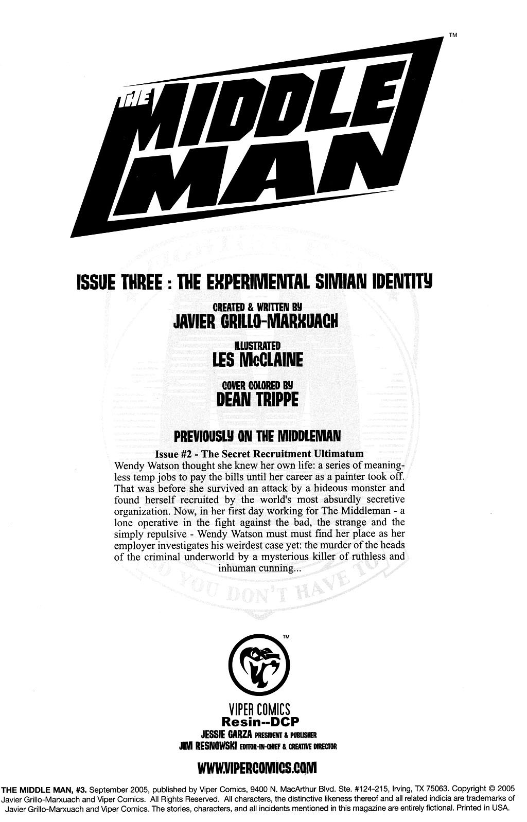 Read online The Middleman comic -  Issue #3 - 2