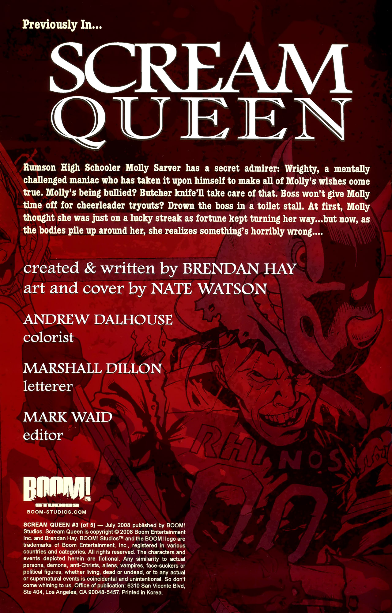 Read online Scream Queen comic -  Issue #3 - 2