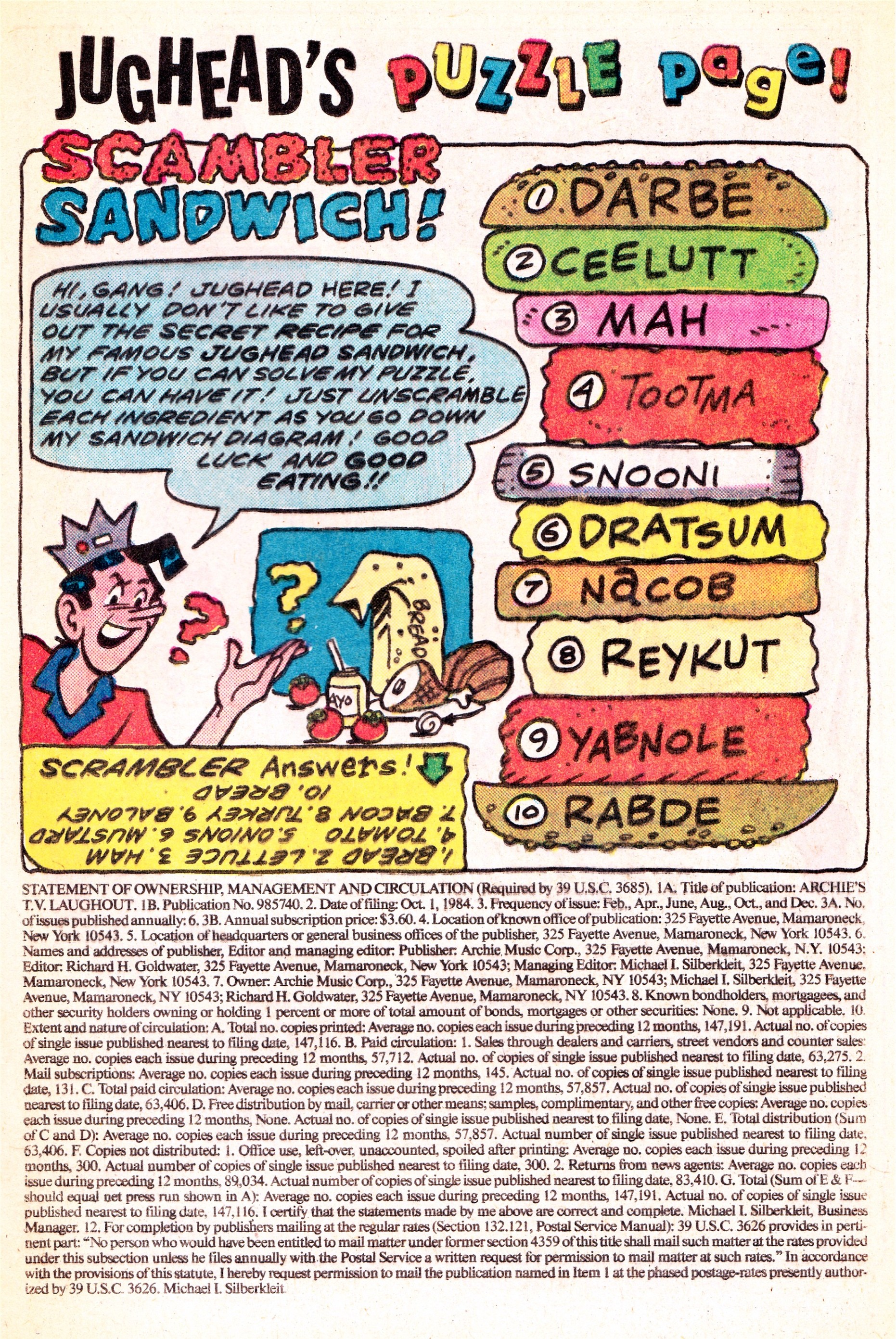Read online Archie's TV Laugh-Out comic -  Issue #100 - 17