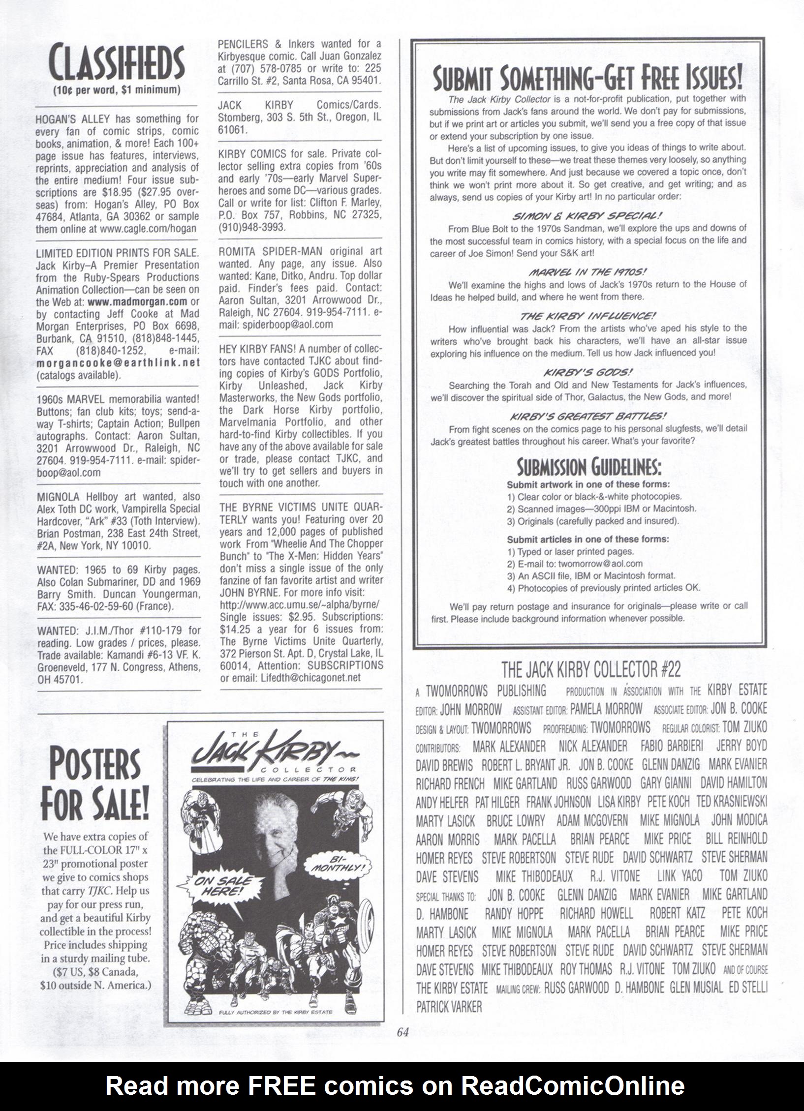 Read online The Jack Kirby Collector comic -  Issue #22 - 63