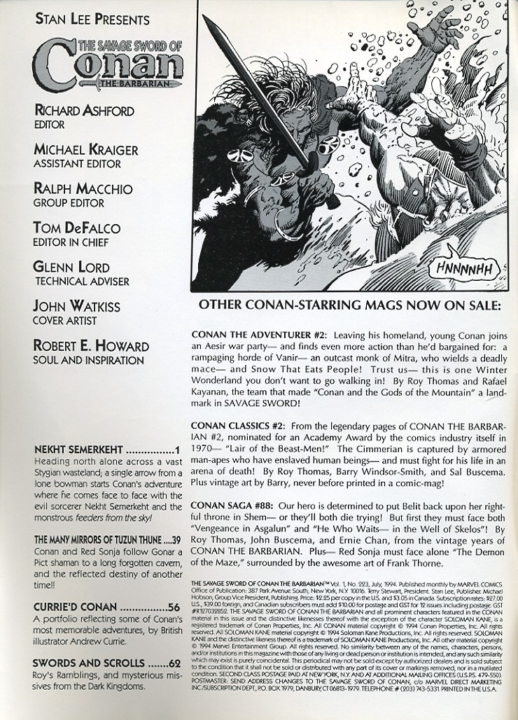 Read online The Savage Sword Of Conan comic -  Issue #223 - 2