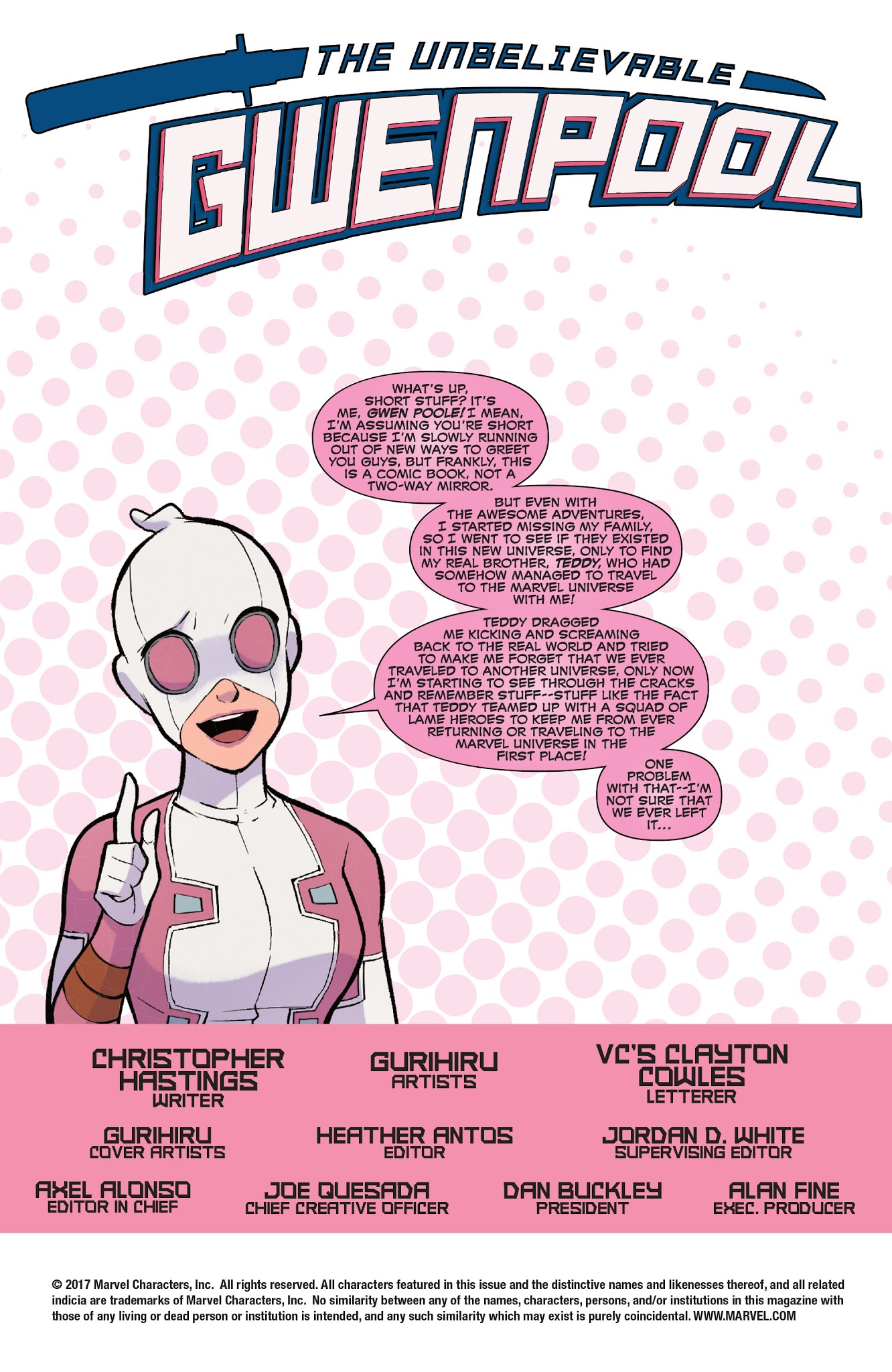 Read online The Unbelievable Gwenpool comic -  Issue #19 - 2