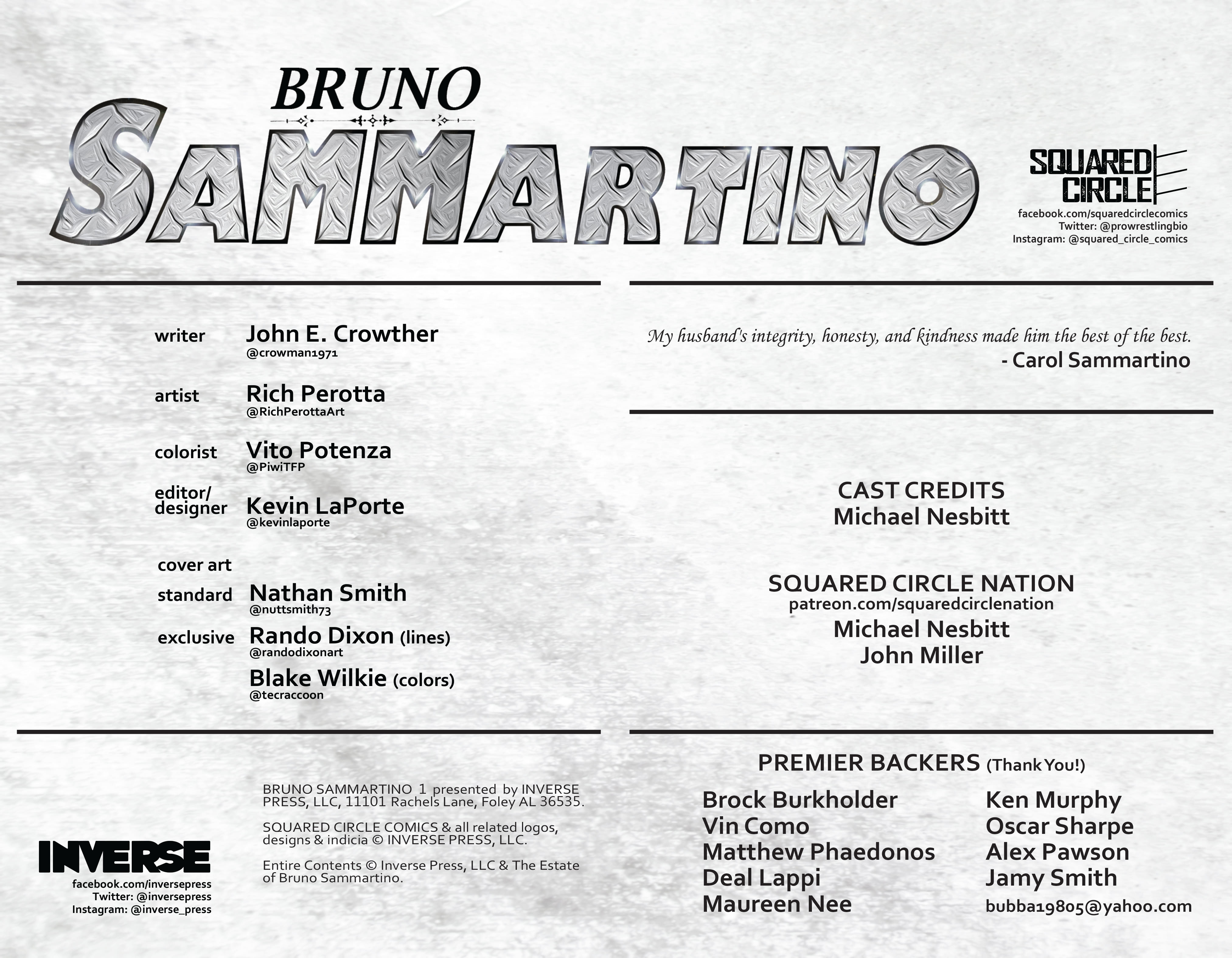 Read online Bruno Sammartino comic -  Issue #1 - 2