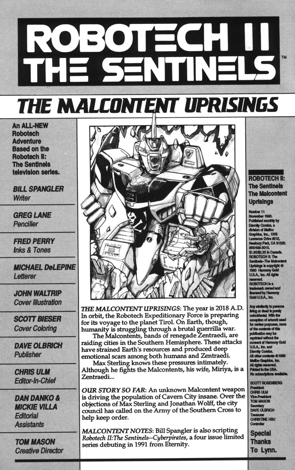 Read online Robotech II: The Sentinels - The Malcontent Uprisings comic -  Issue #11 - 2