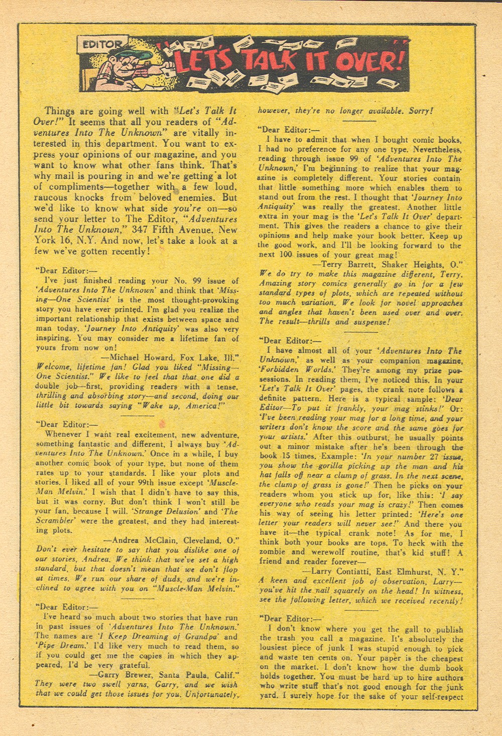 Read online Adventures Into The Unknown comic -  Issue #104 - 17
