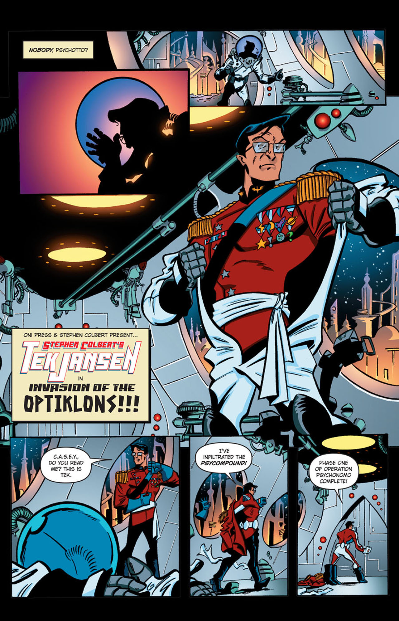 Read online Stephen Colbert's Tek Jansen comic -  Issue #1 - 5