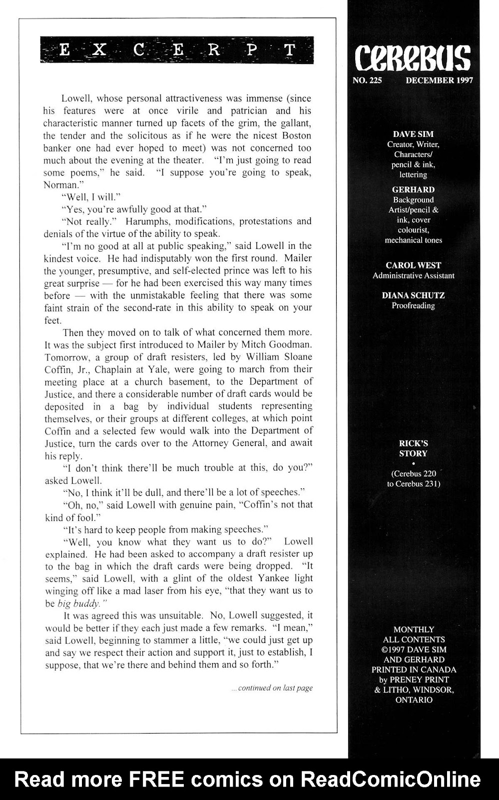Cerebus Issue #225 #224 - English 2