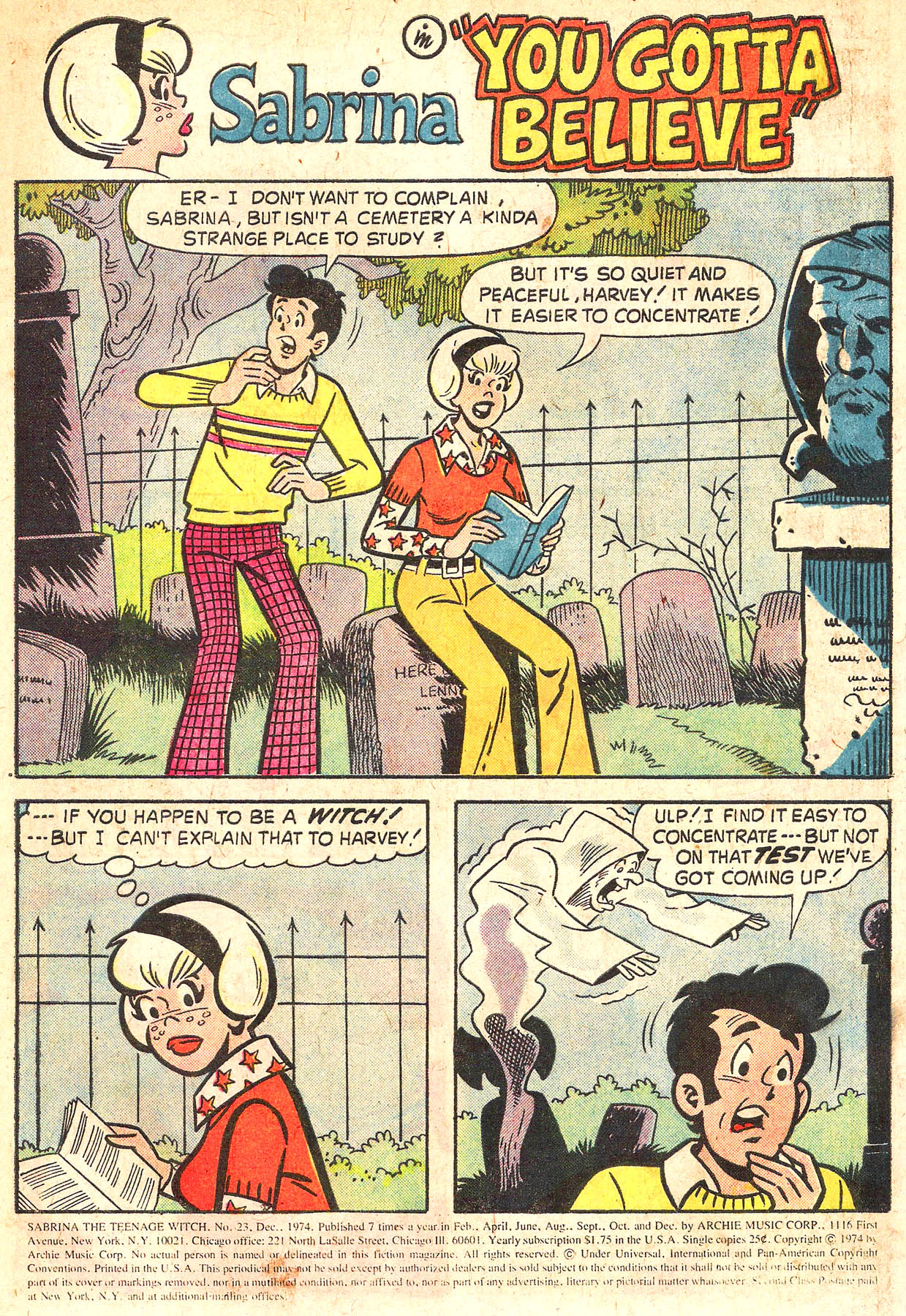 Sabrina The Teenage Witch (1971) Issue #23 #23 - English 3