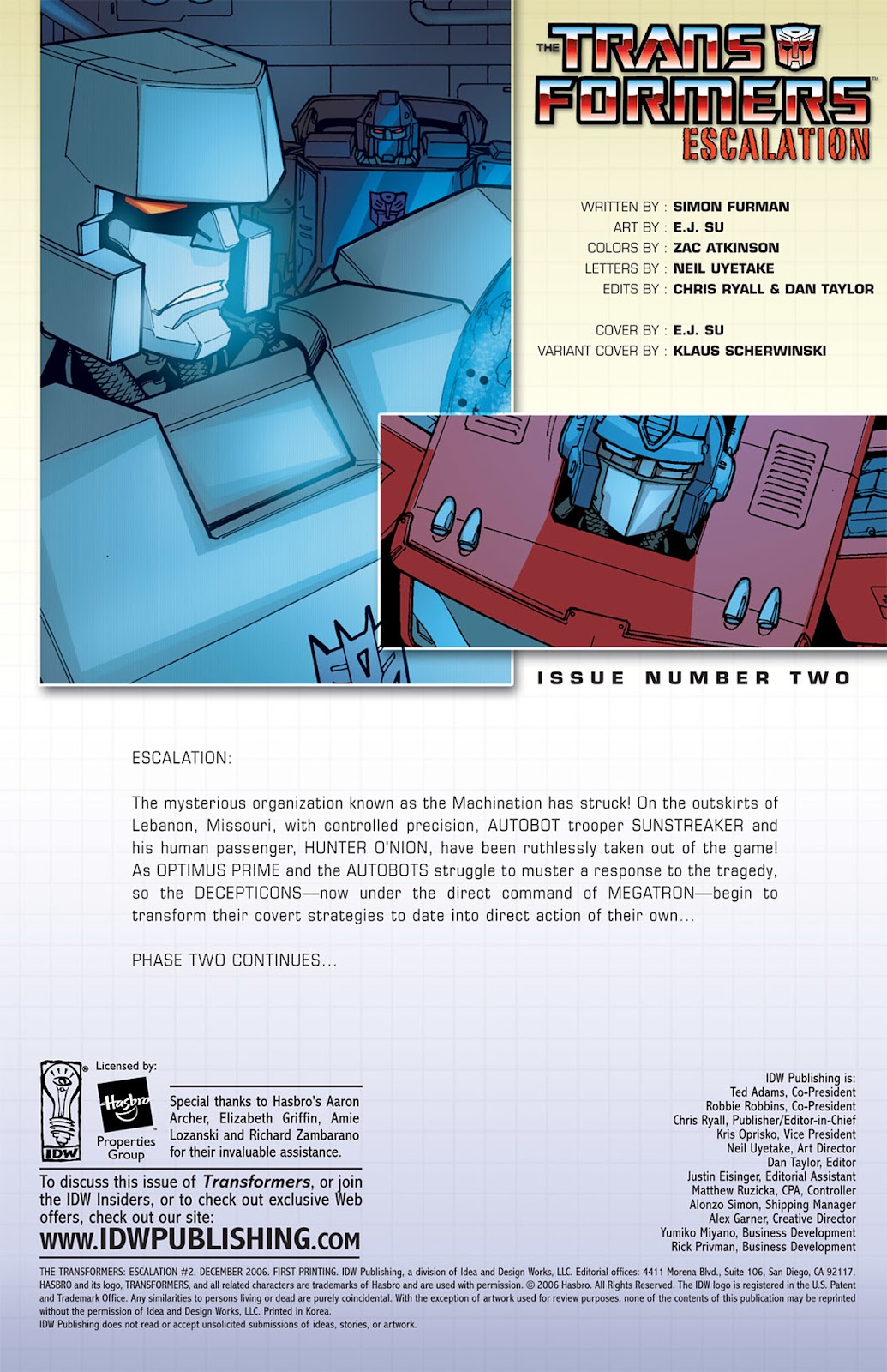 The Transformers: Escalation issue 2 - Page 2