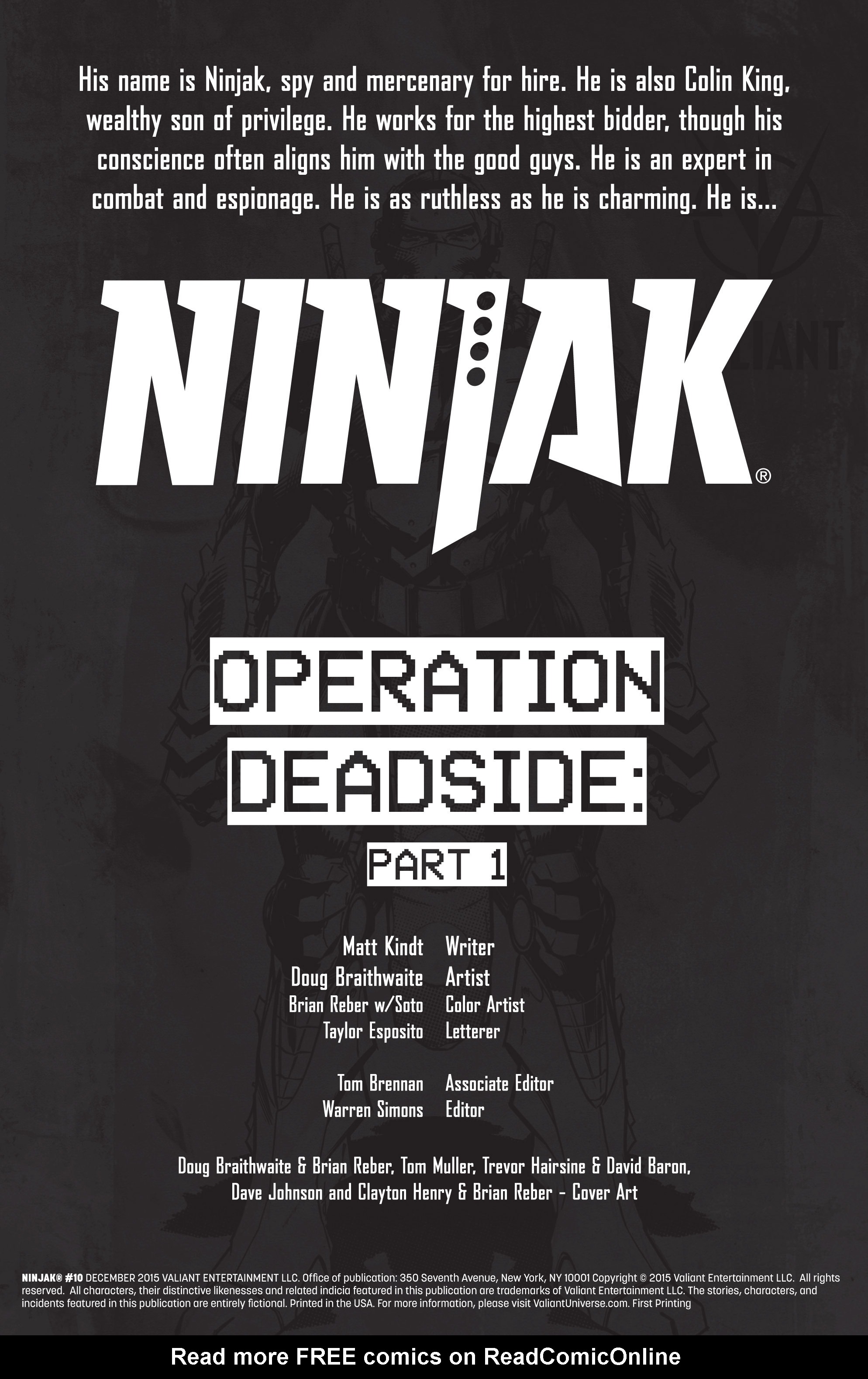 Read online Ninjak (2015) comic -  Issue #10 - 2