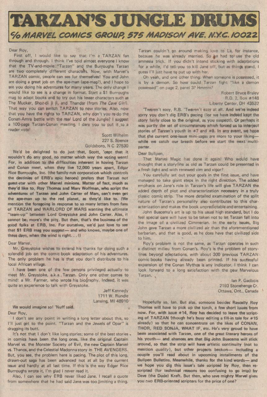 Read online Tarzan (1977) comic -  Issue #13 - 13