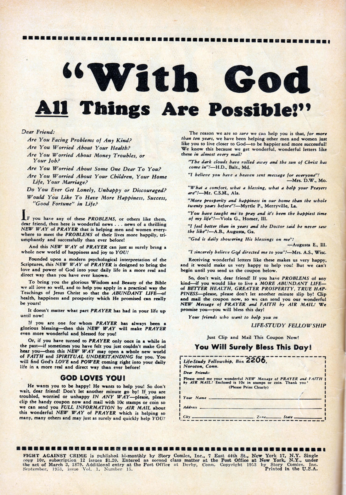 Read online Fight Against Crime comic -  Issue #15 - 2