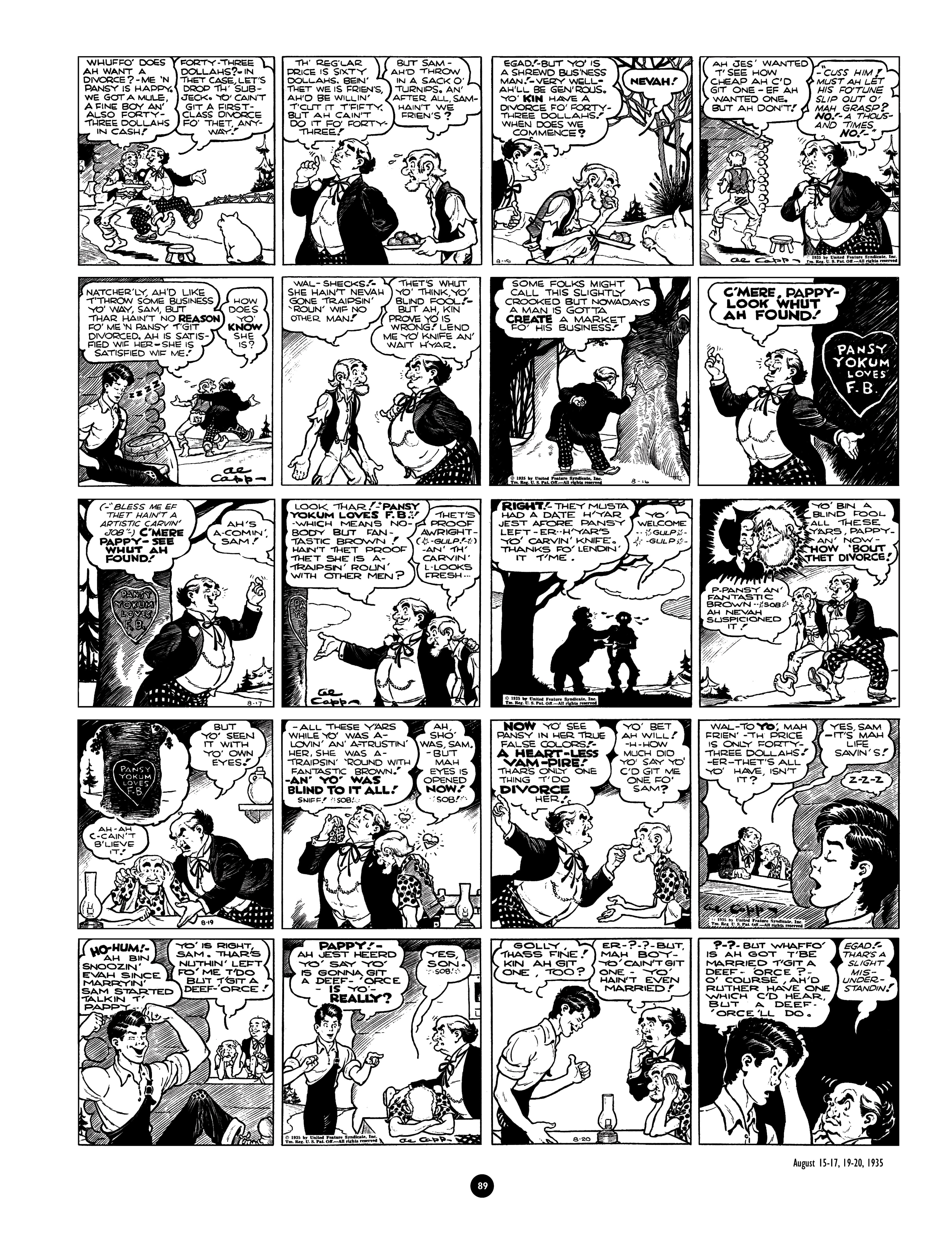 Read online Al Capp's Li'l Abner Complete Daily & Color Sunday Comics comic -  Issue # TPB 1 (Part 1) - 90