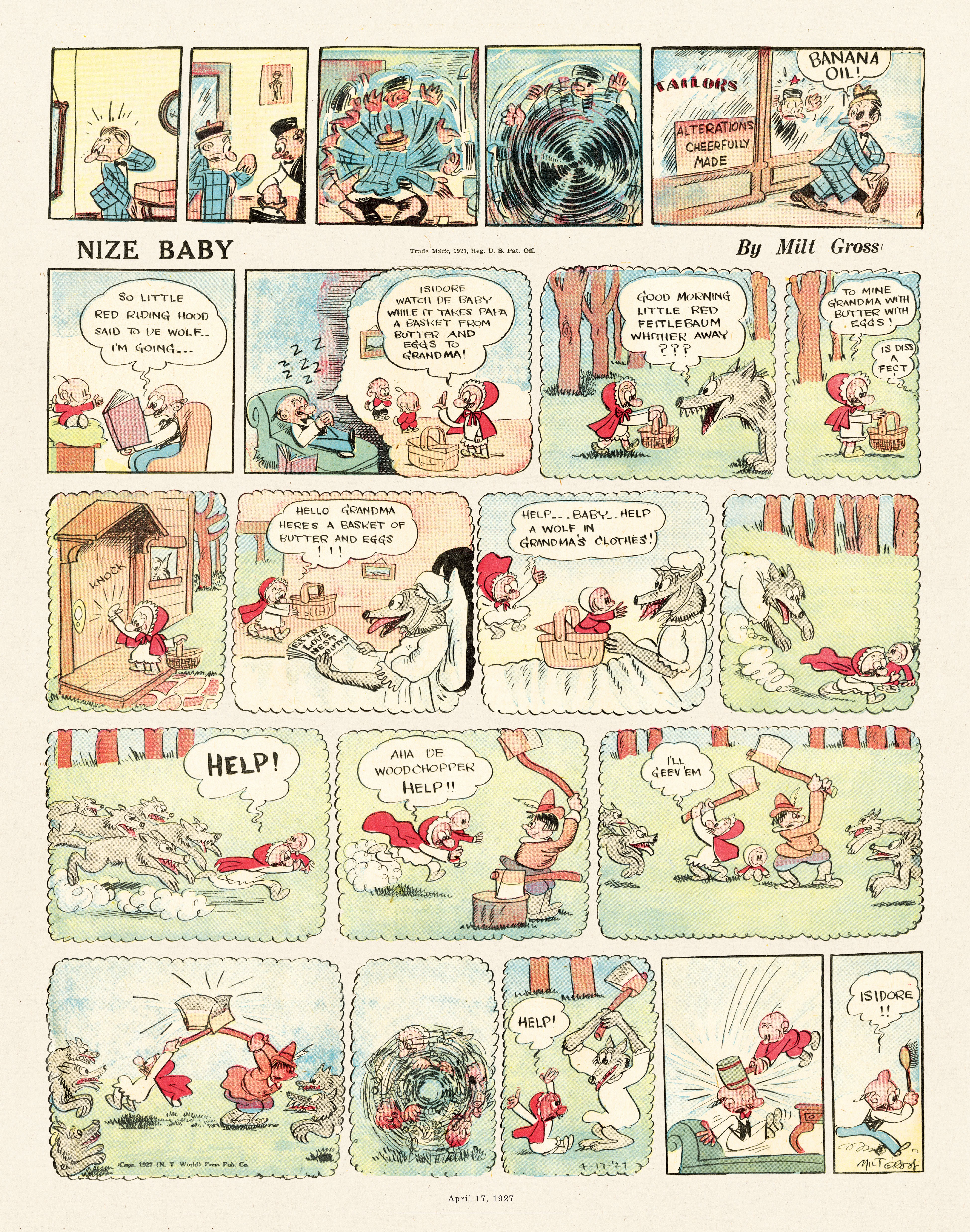 Read online Gross Exaggerations: The Meshuga Comic Strips of Milt Gross comic -  Issue # TPB - 37