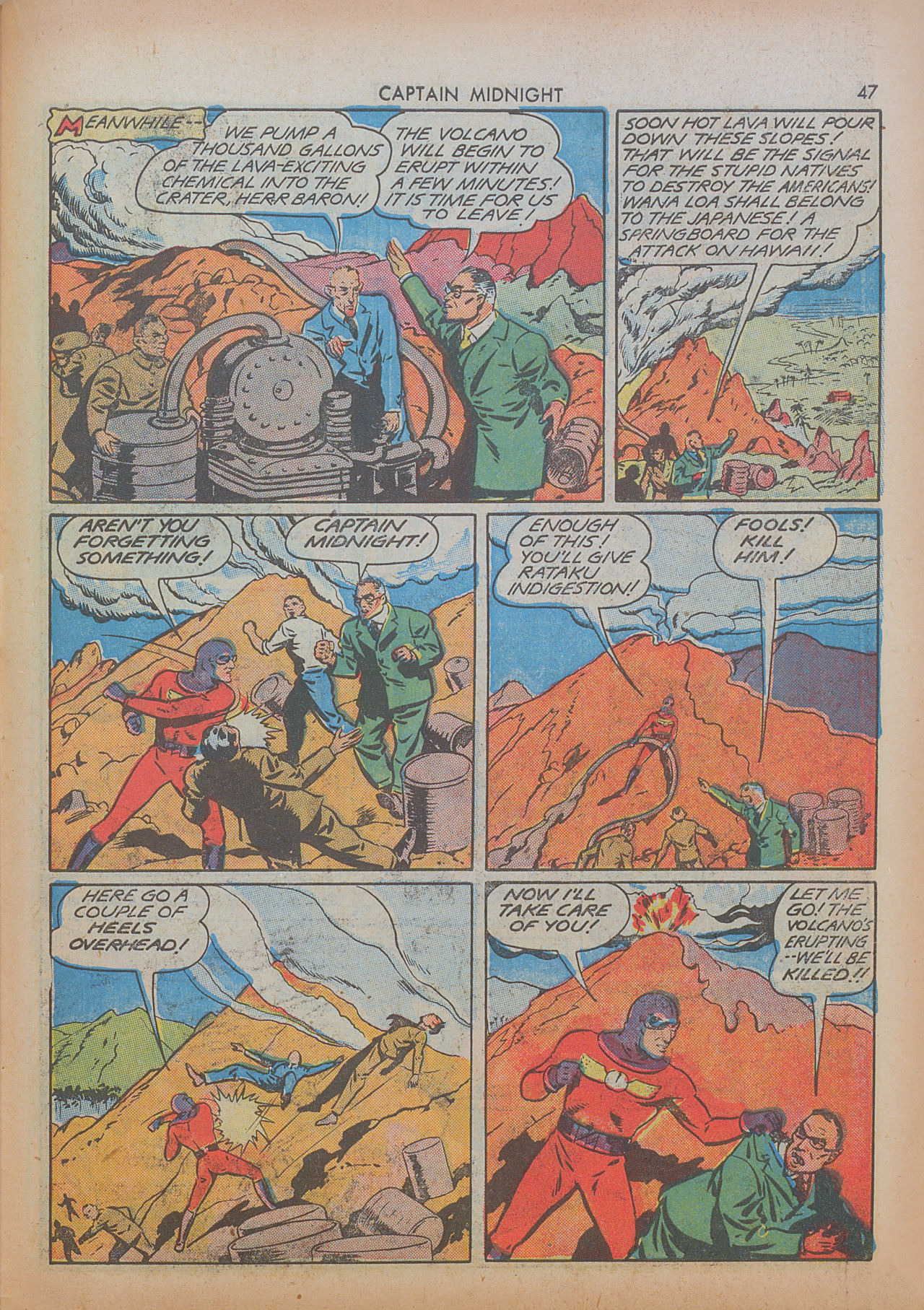Read online Captain Midnight (1942) comic -  Issue #8 - 47