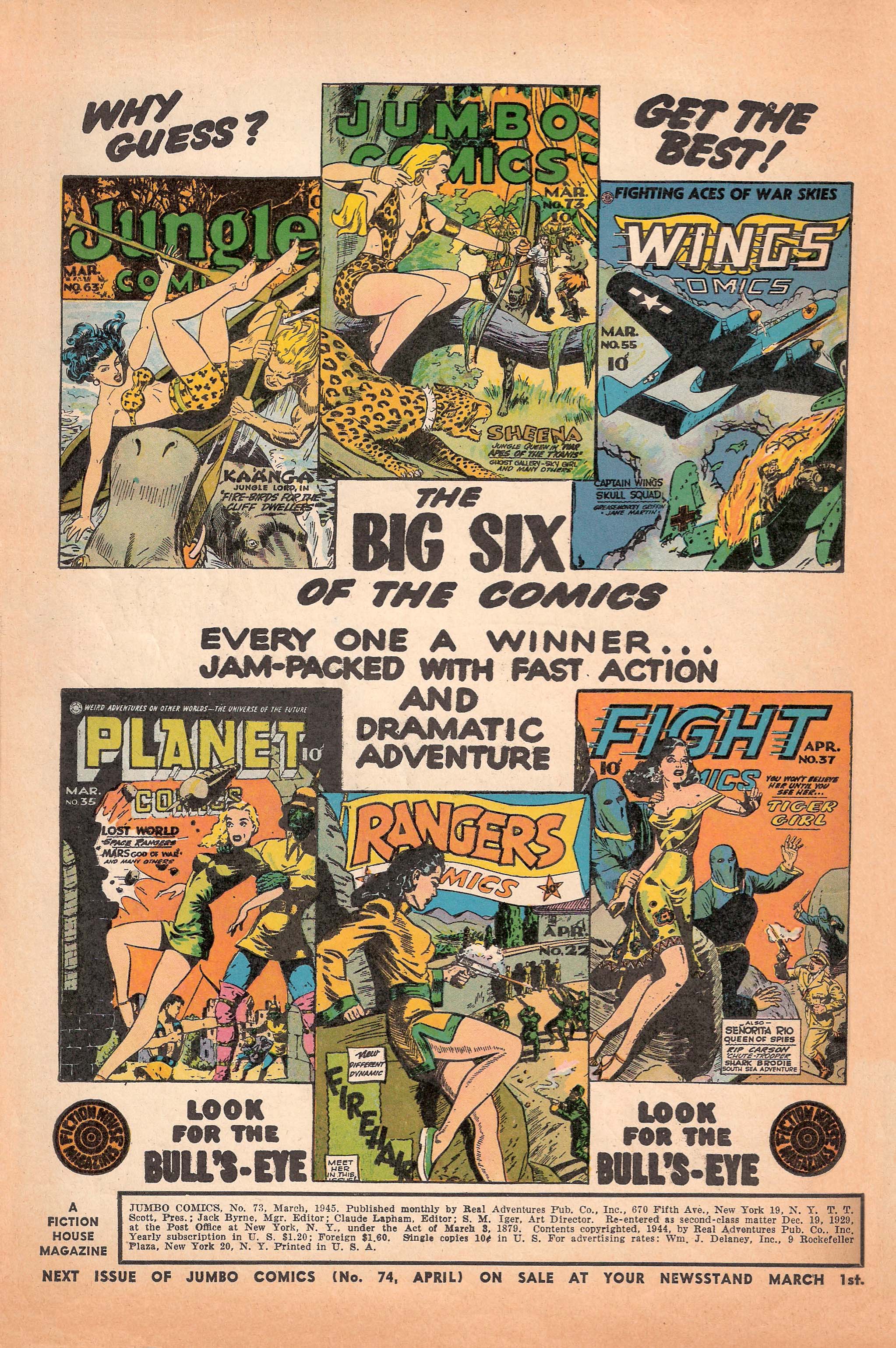 Read online Jumbo Comics comic -  Issue #73 - 2