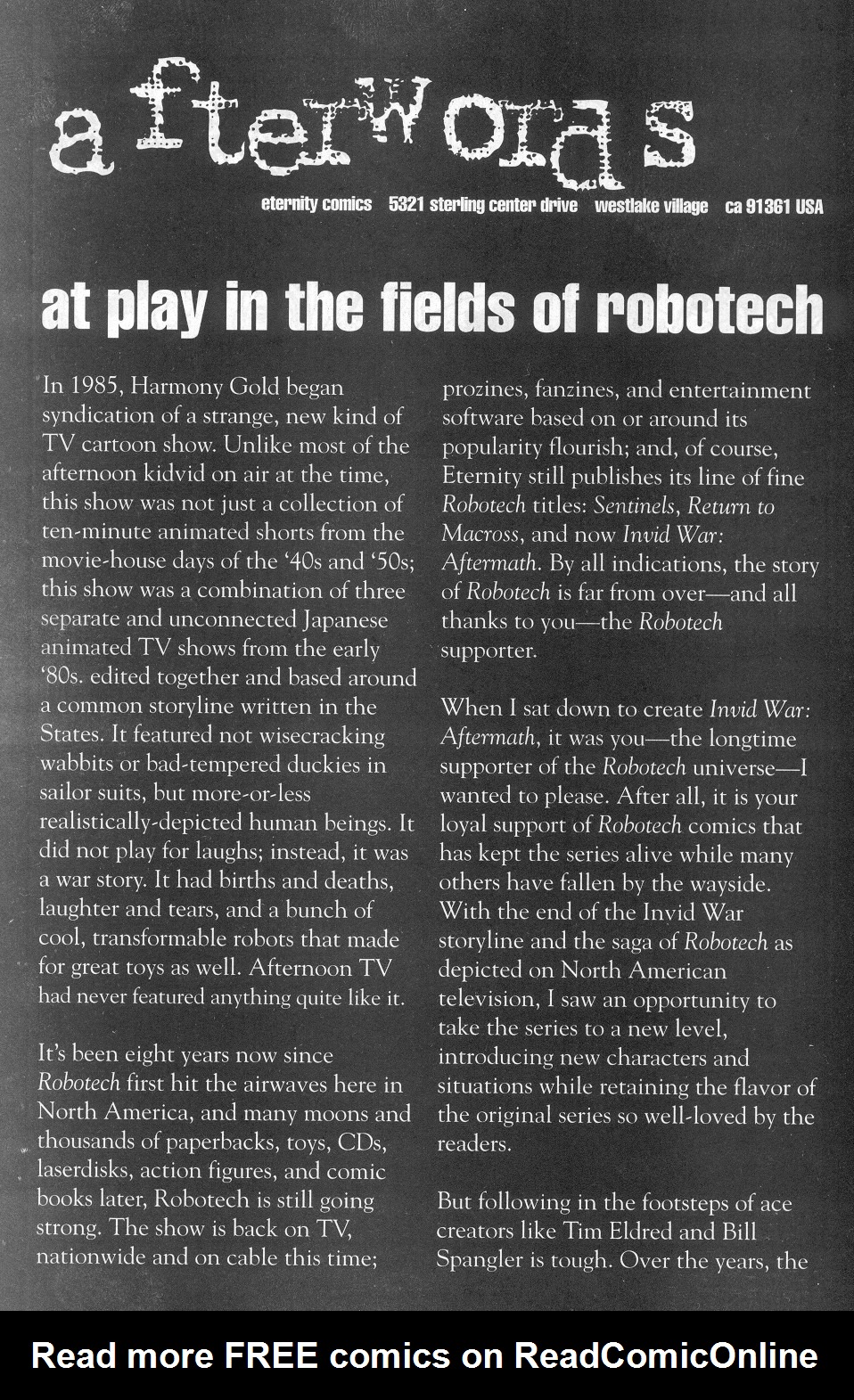 Read online Robotech Invid War: Aftermath comic -  Issue #1 - 28