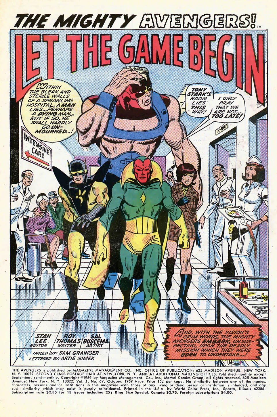 Read online The Avengers (1963) comic -  Issue #69 - 2