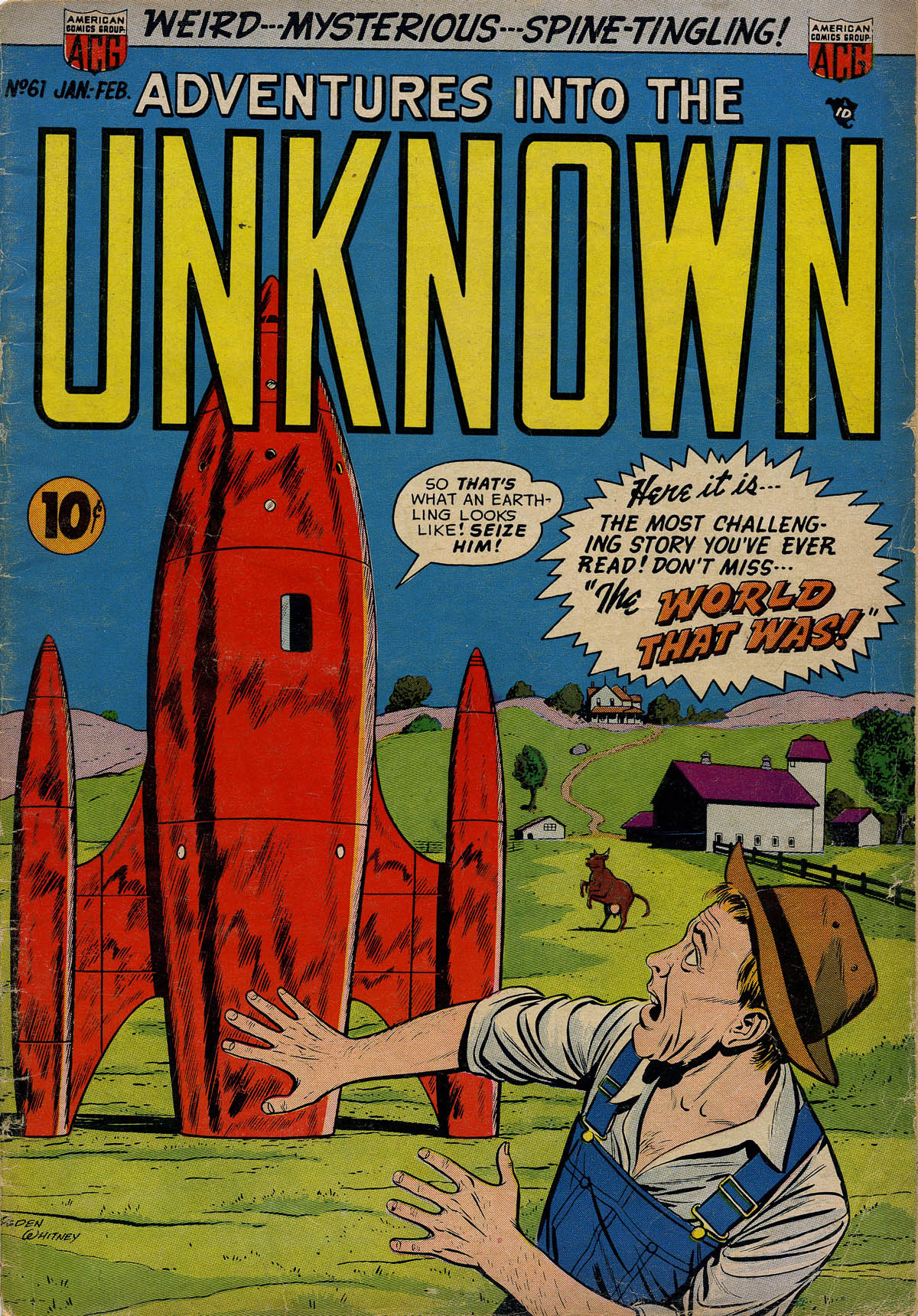 Read online Adventures Into The Unknown comic -  Issue #61 - 1