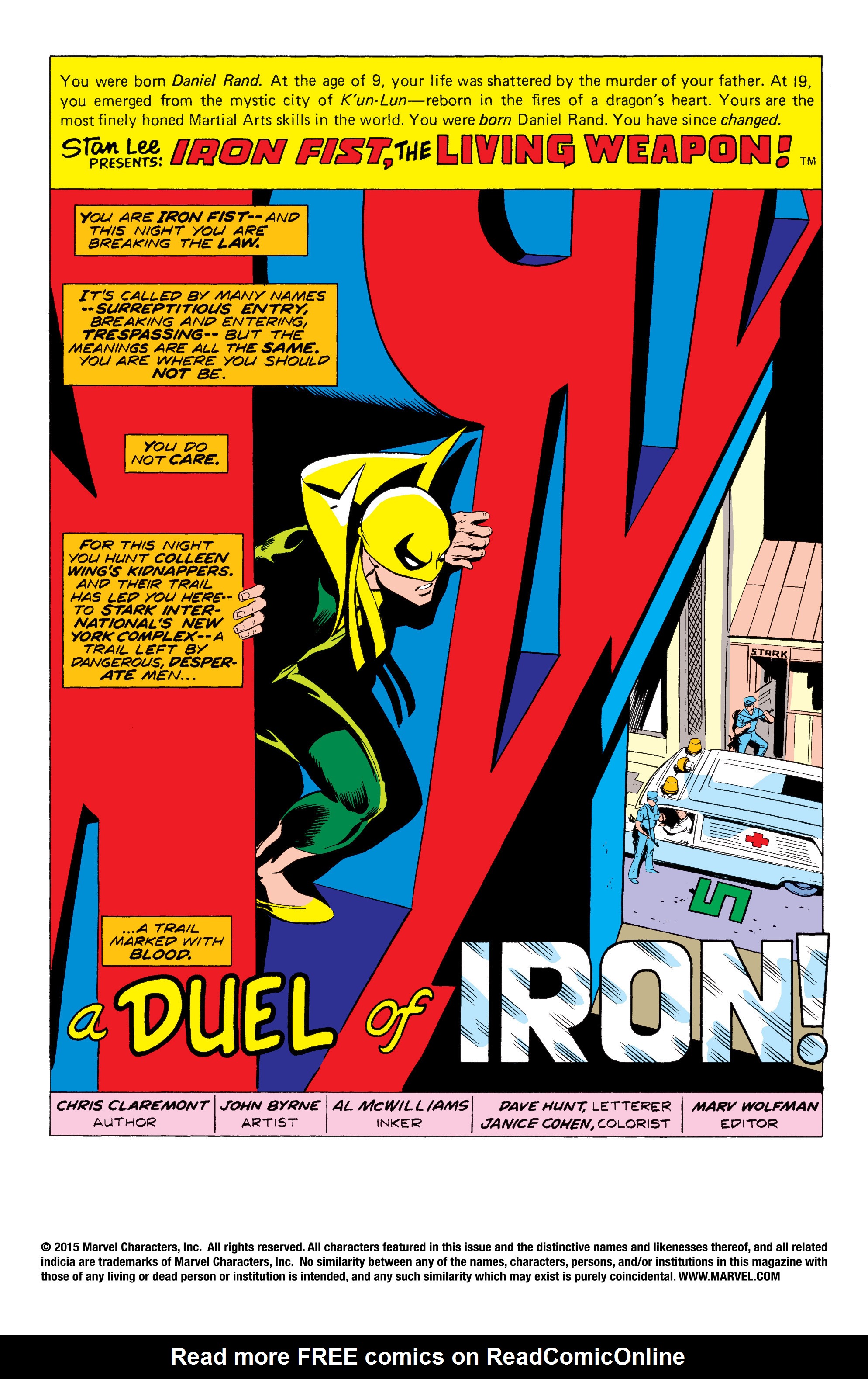 Read online Iron Fist (1975) comic -  Issue #1 - 2