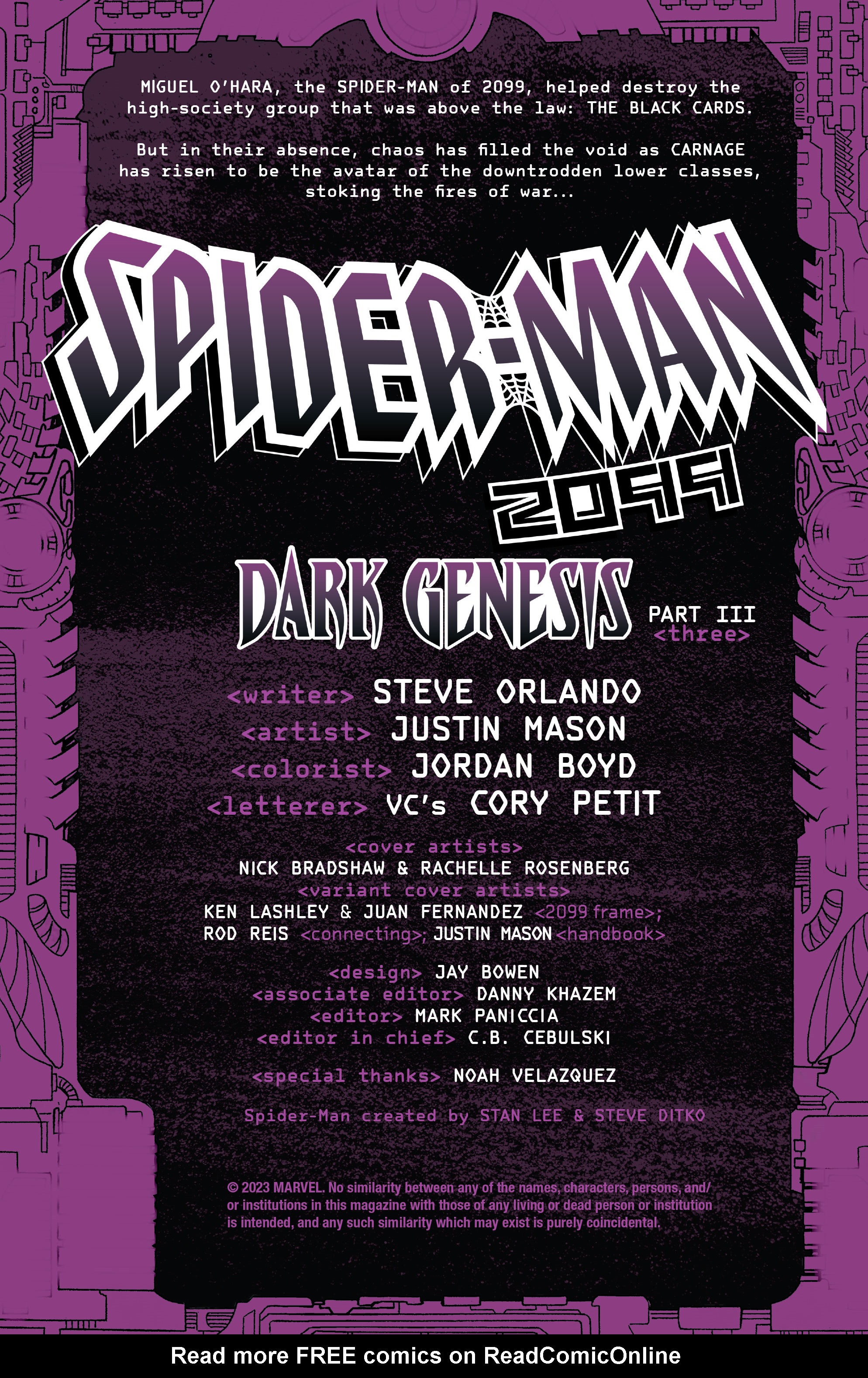Read online Spider-Man 2099: Dark Genesis comic -  Issue #3 - 3