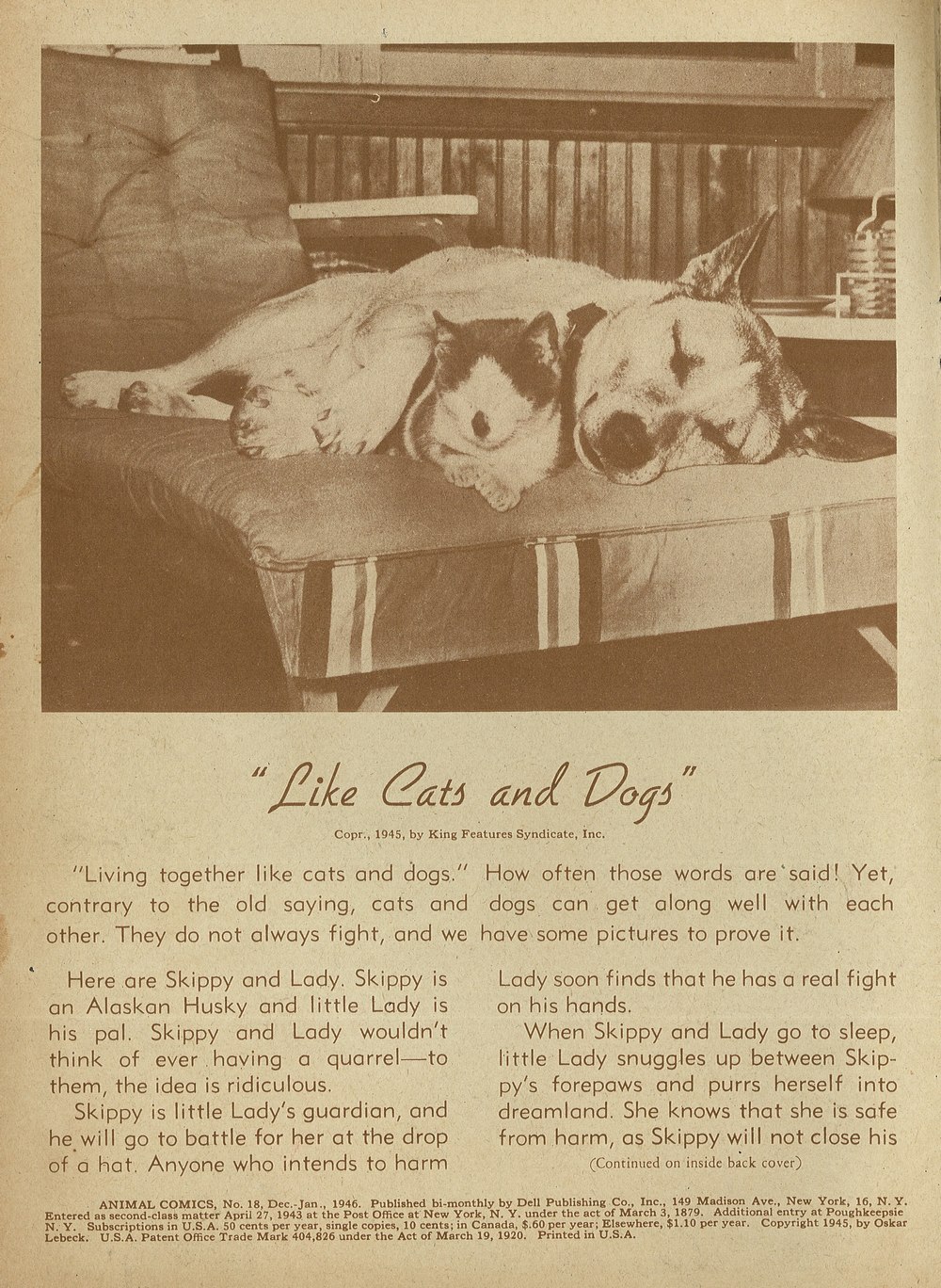 Read online Animal Comics comic -  Issue #18 - 2