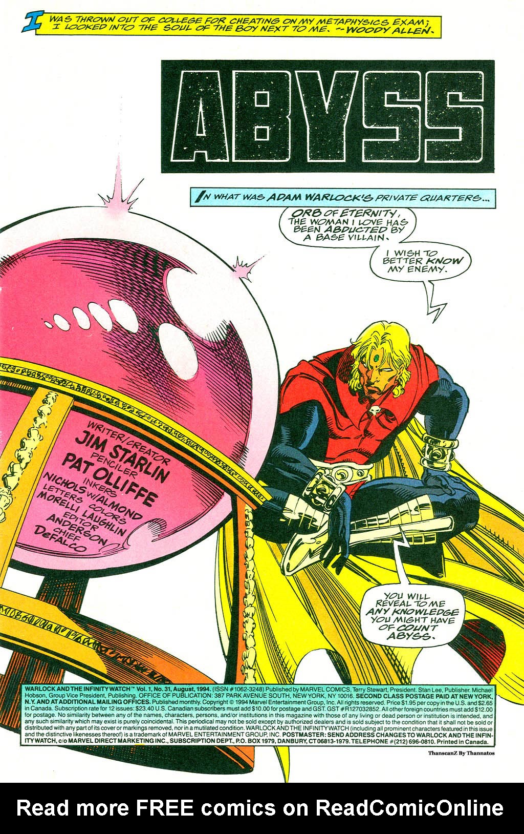 Read online Warlock and the Infinity Watch comic -  Issue #31 - 2