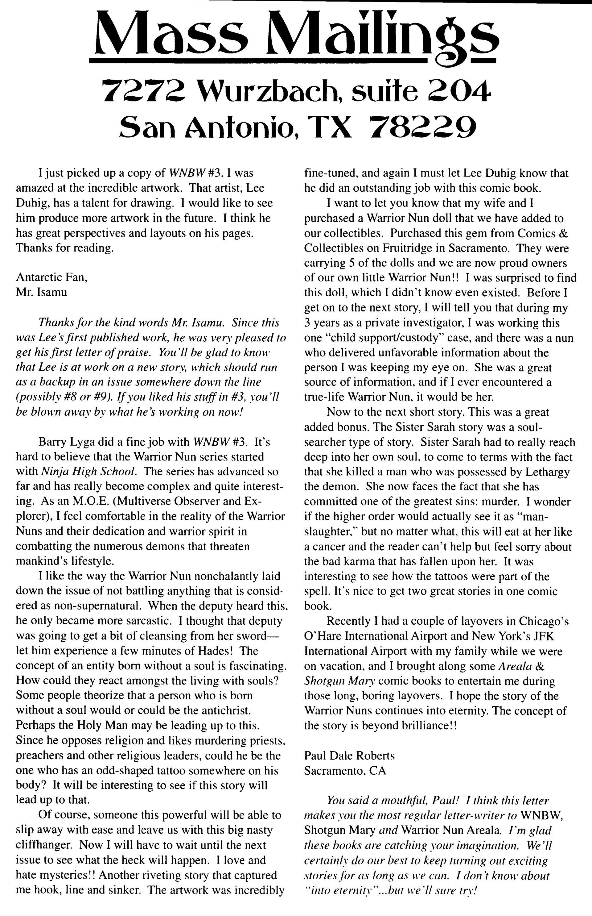 Read online Warrior Nun: Black & White comic -  Issue #4 - 26