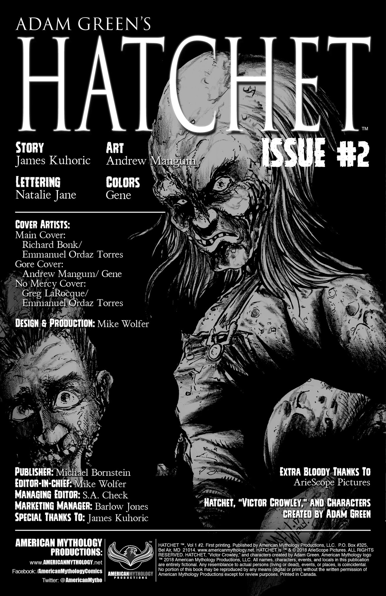 Read online Adam Green's Hatchet comic -  Issue #2 - 2