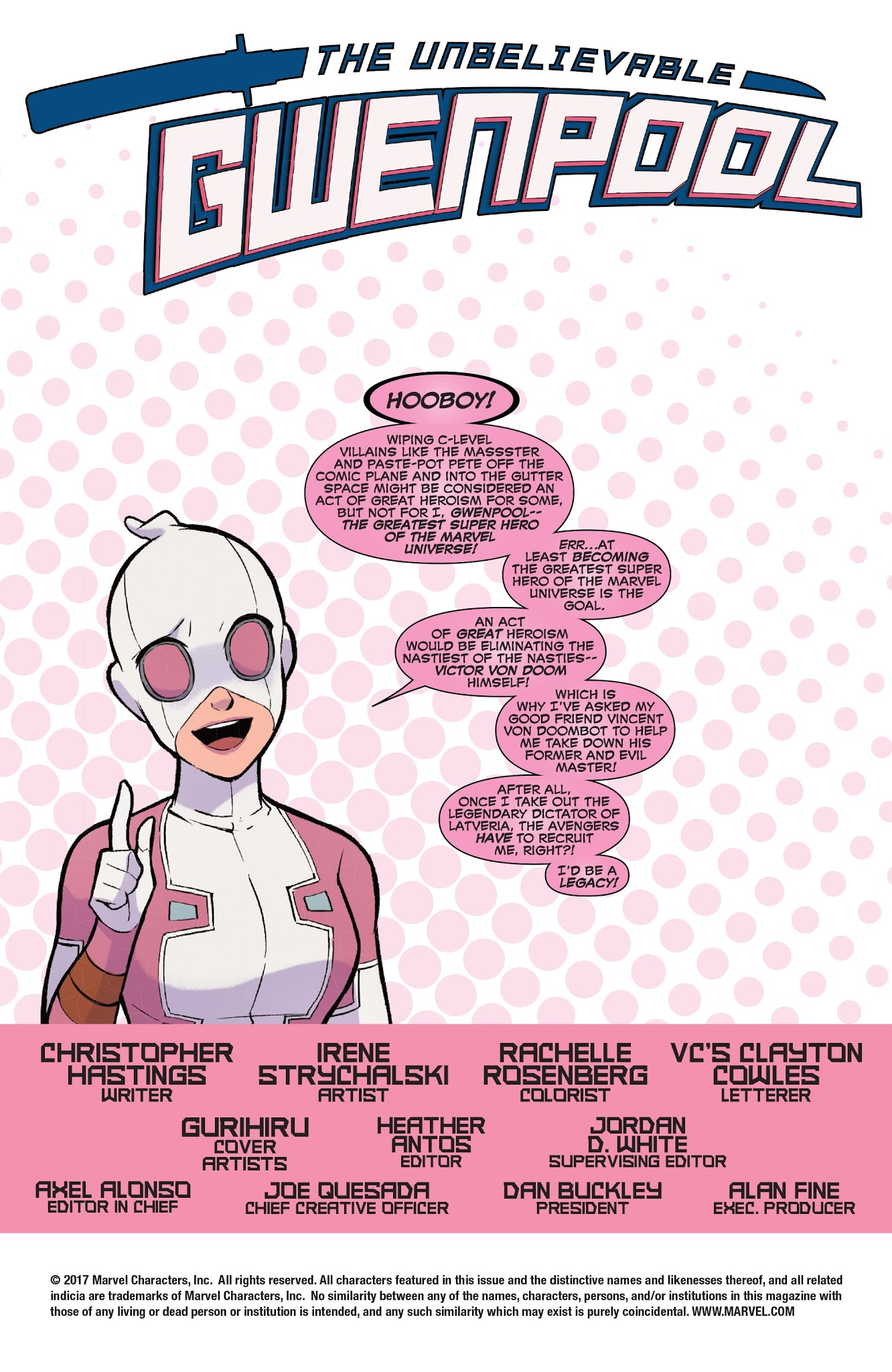 Read online The Unbelievable Gwenpool comic -  Issue #22 - 2
