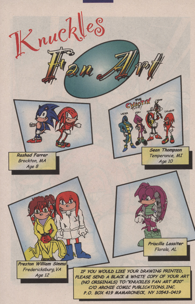 Read online Knuckles the Echidna comic -  Issue #20 - 30