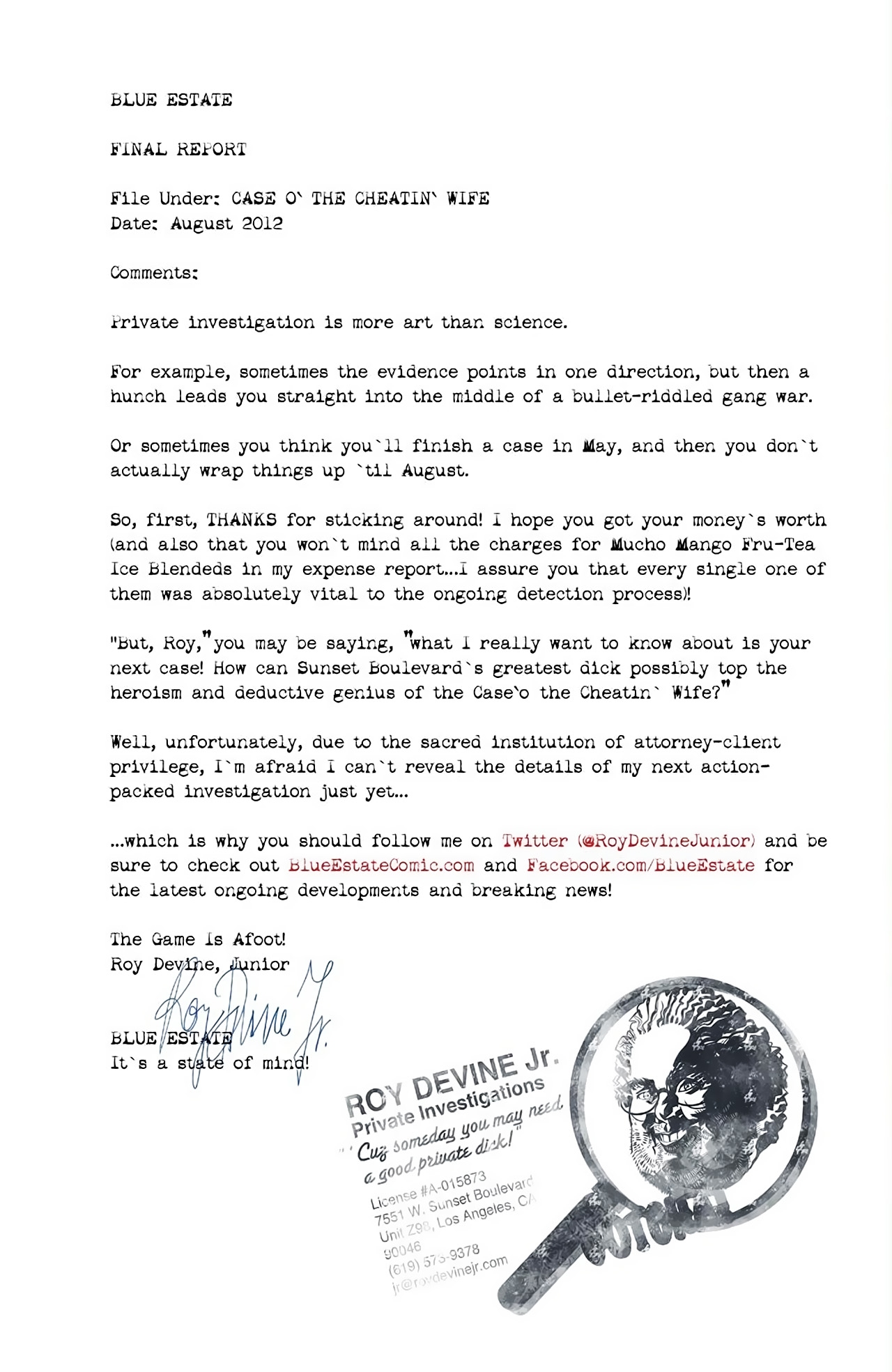 Read online Blue Estate comic -  Issue #12 - 26