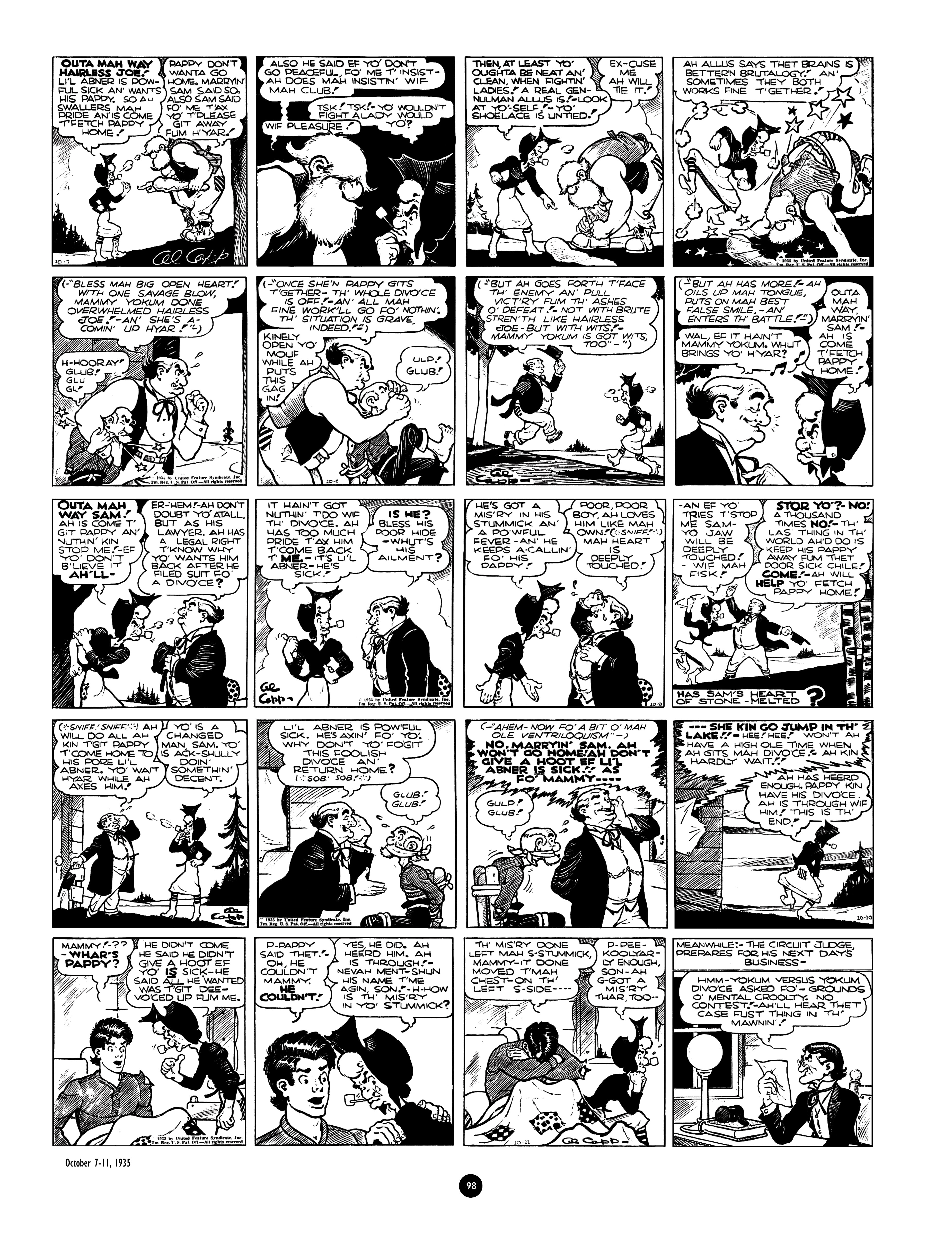 Read online Al Capp's Li'l Abner Complete Daily & Color Sunday Comics comic -  Issue # TPB 1 (Part 1) - 99