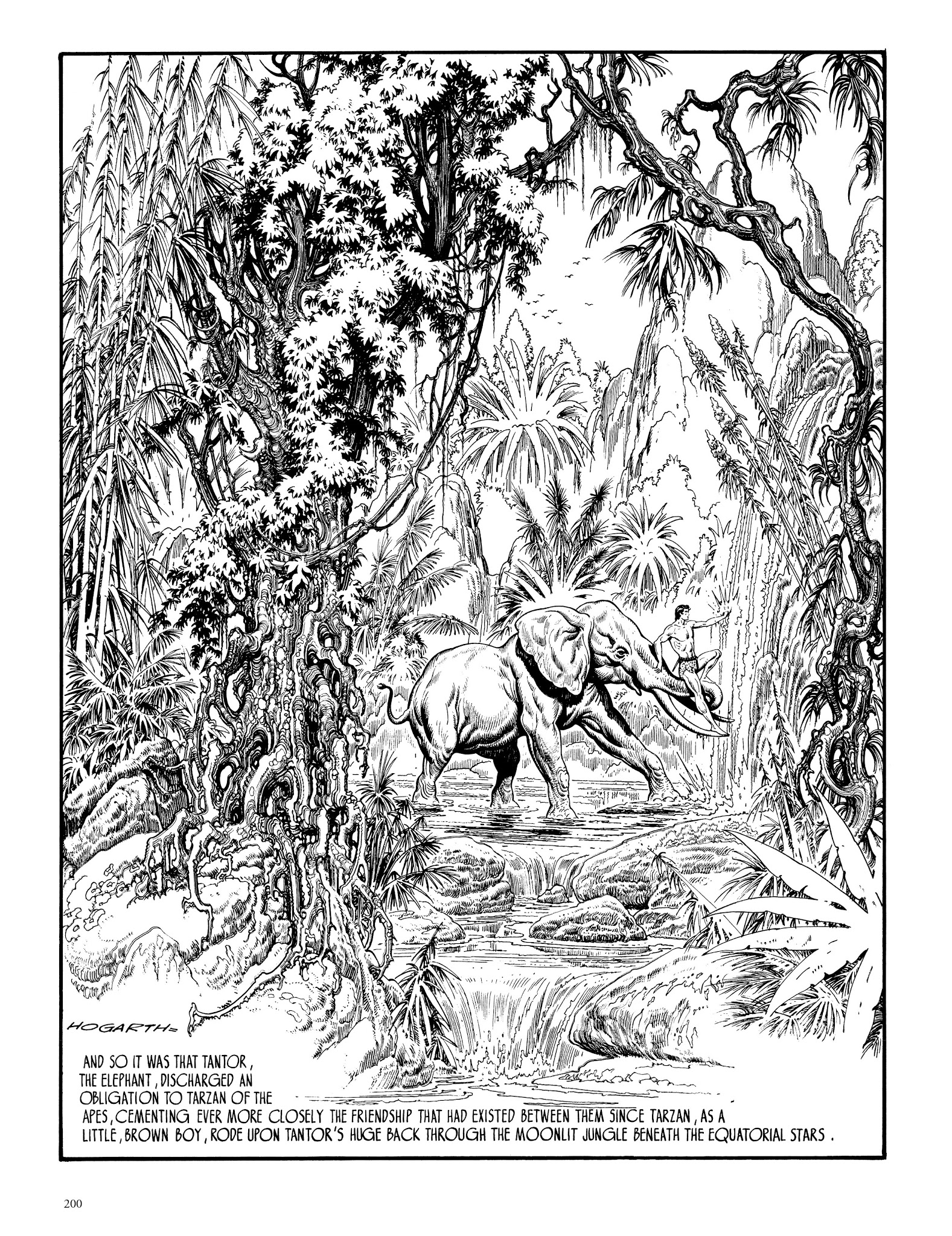 Read online Edgar Rice Burroughs' Tarzan: Burne Hogarth's Lord of the Jungle comic -  Issue # TPB - 199