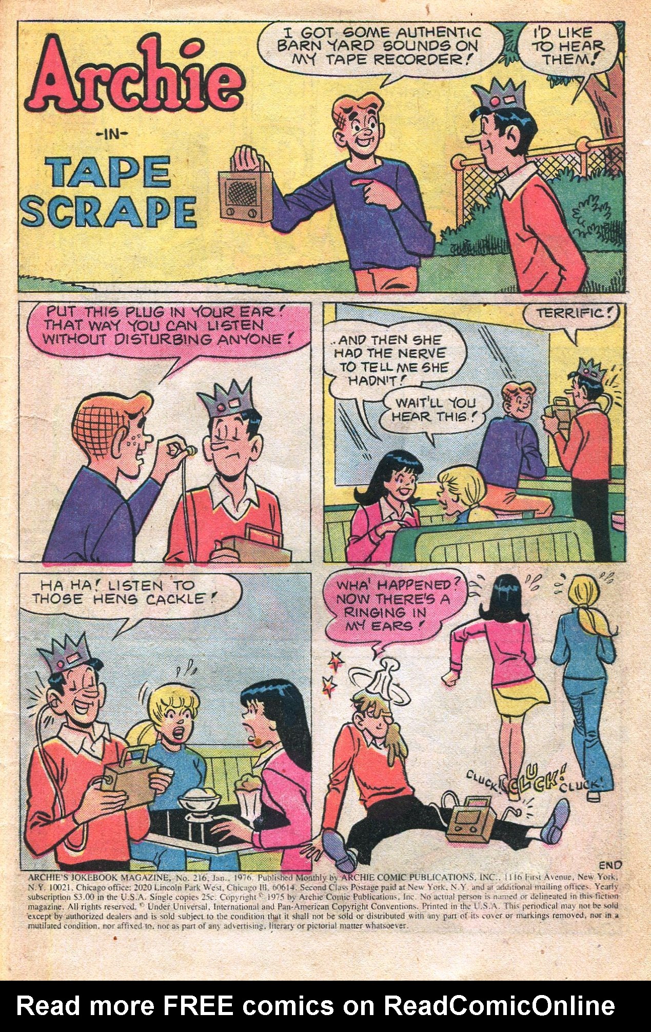 Read online Archie's Joke Book Magazine comic -  Issue #216 - 3