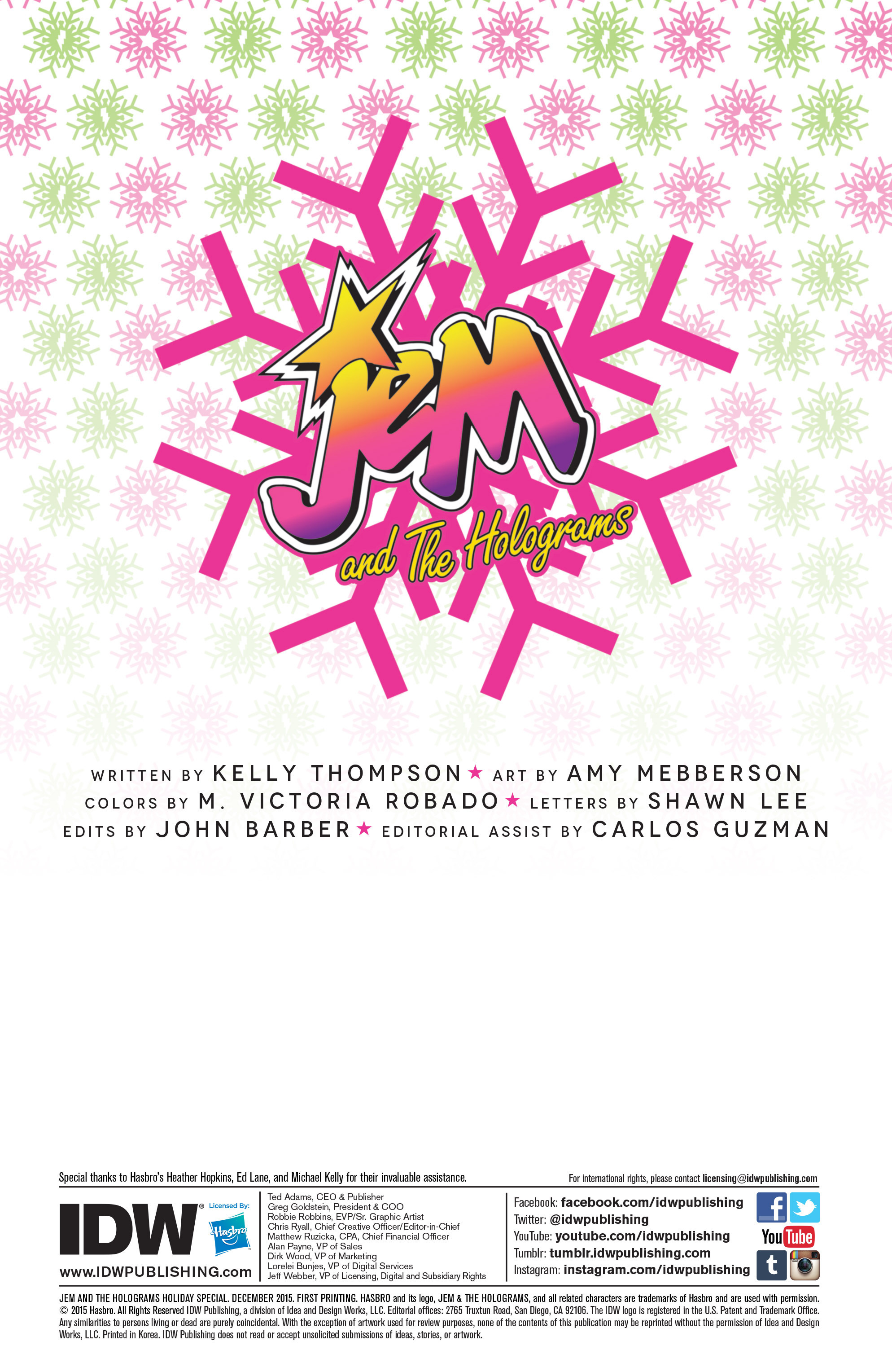Read online Jem and The Holograms comic -  Issue # _Special - Holiday Special - 2