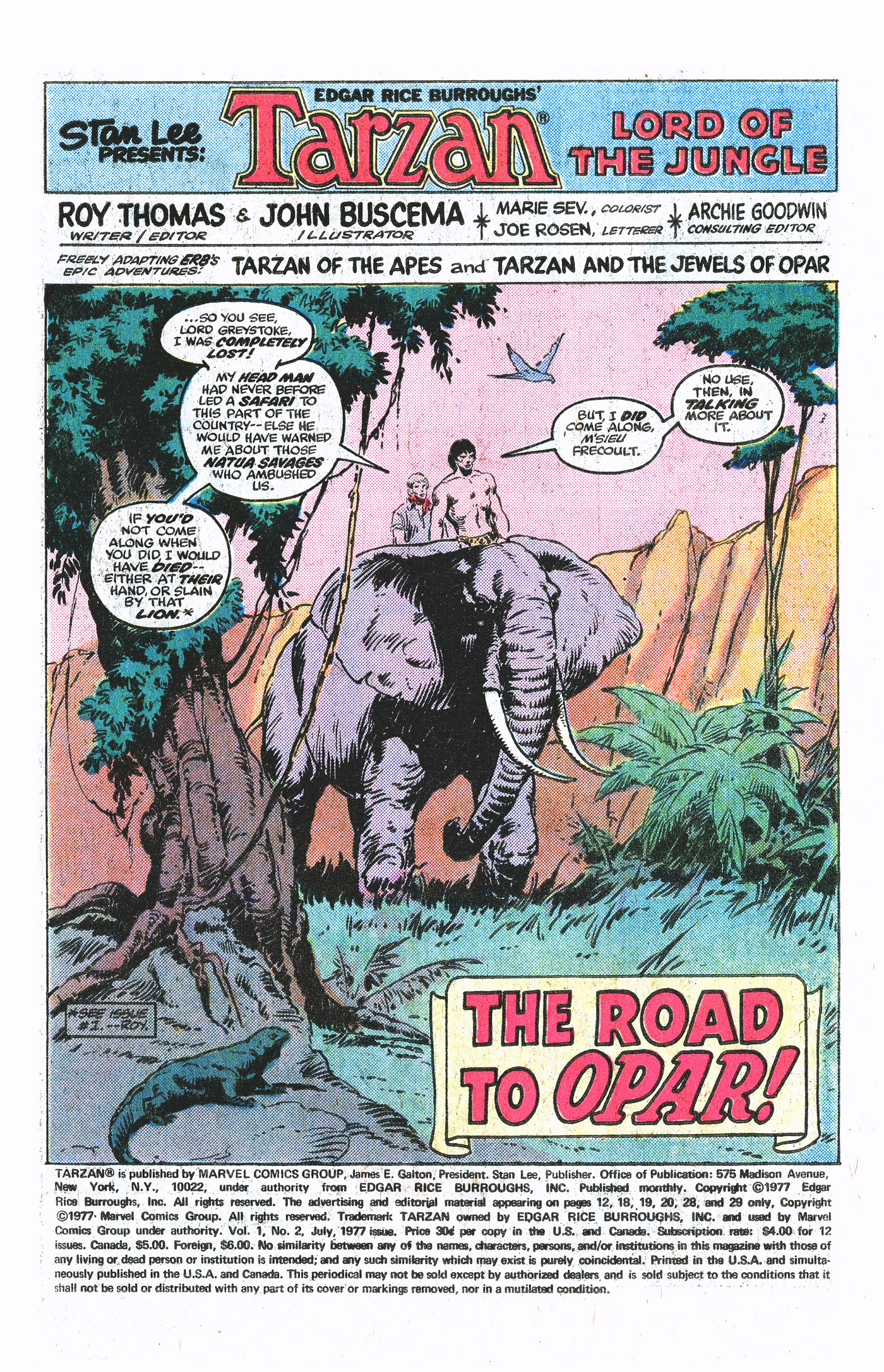 Read online Tarzan (1977) comic -  Issue #2 - 2