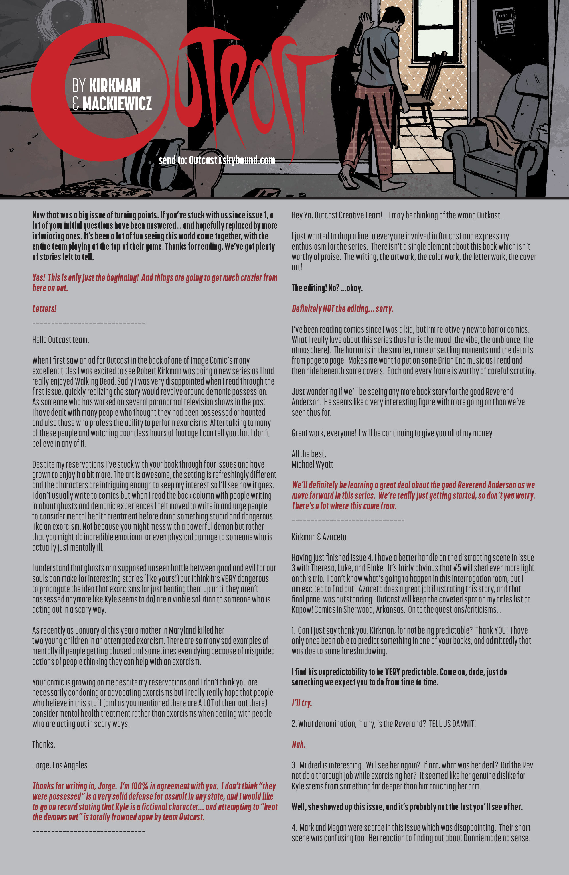 Read online Outcast by Kirkman & Azaceta comic -  Issue #6 - 23