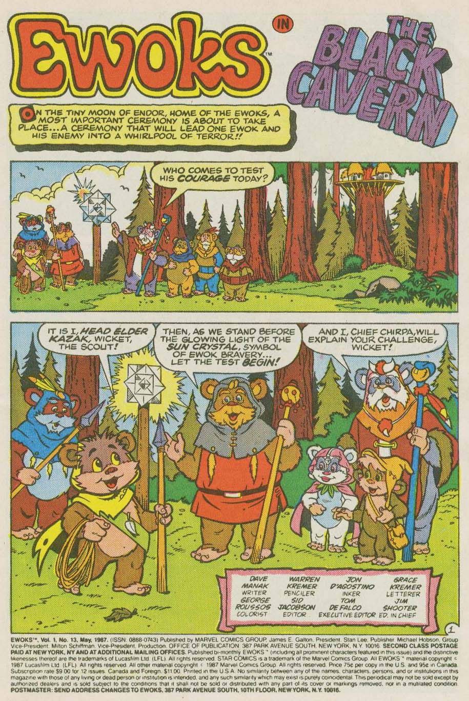 Read online Ewoks (1987) comic -  Issue #13 - 2
