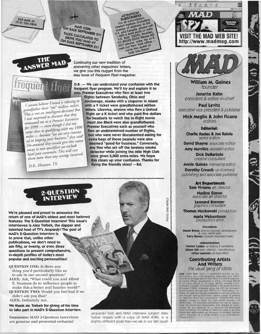 Read online MAD comic -  Issue #385 - 7