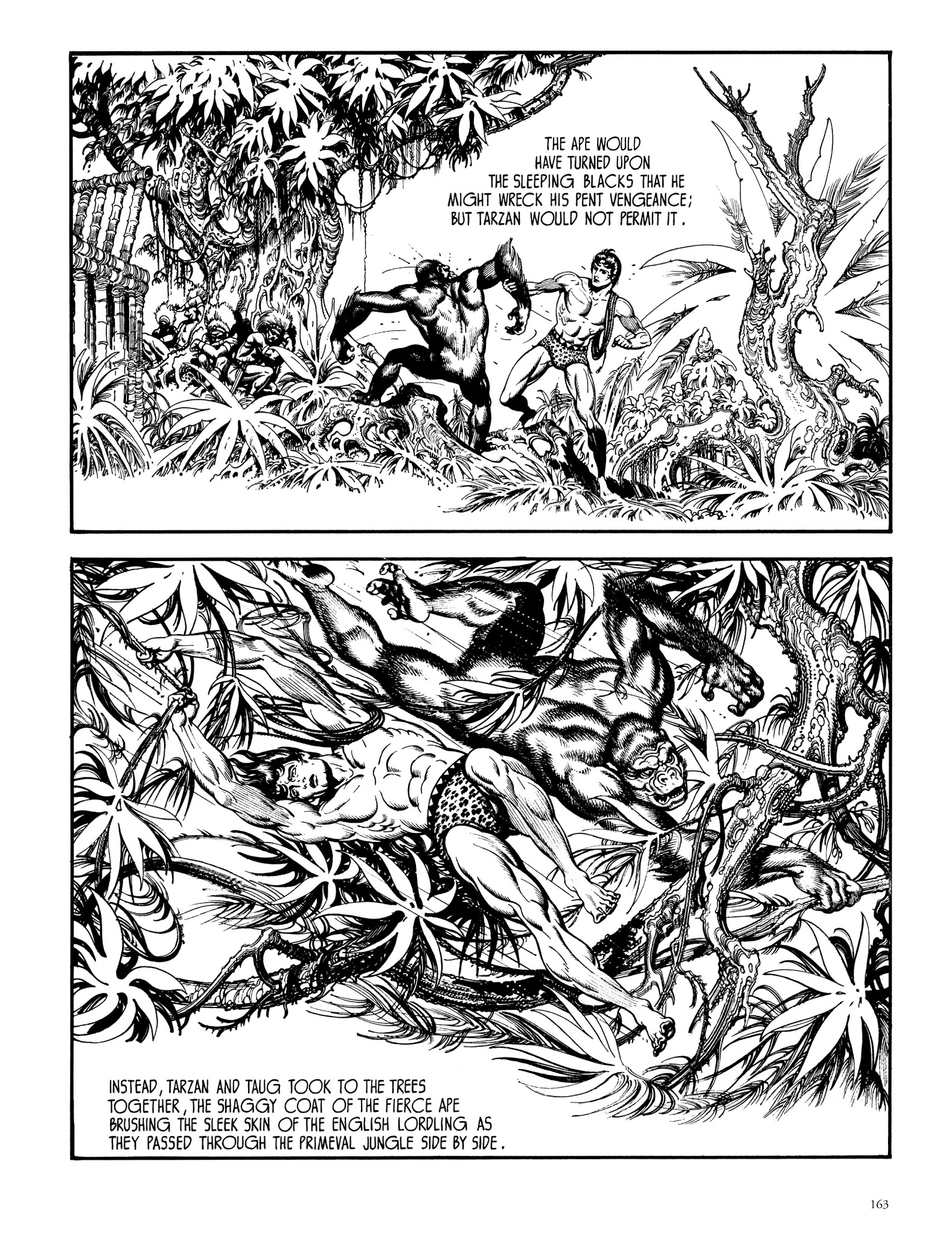 Read online Edgar Rice Burroughs' Tarzan: Burne Hogarth's Lord of the Jungle comic -  Issue # TPB - 162