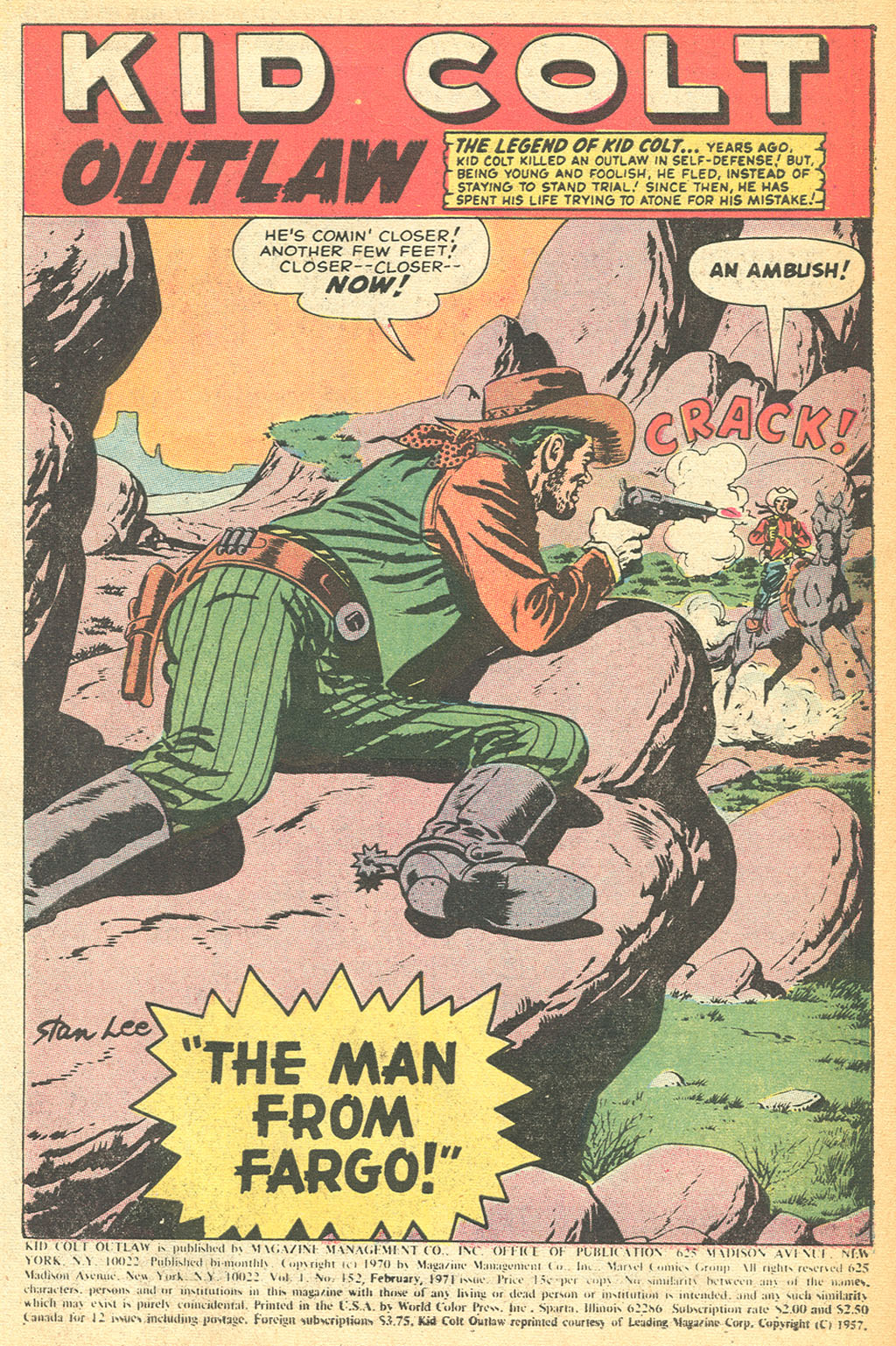 Read online Kid Colt Outlaw comic -  Issue #152 - 3